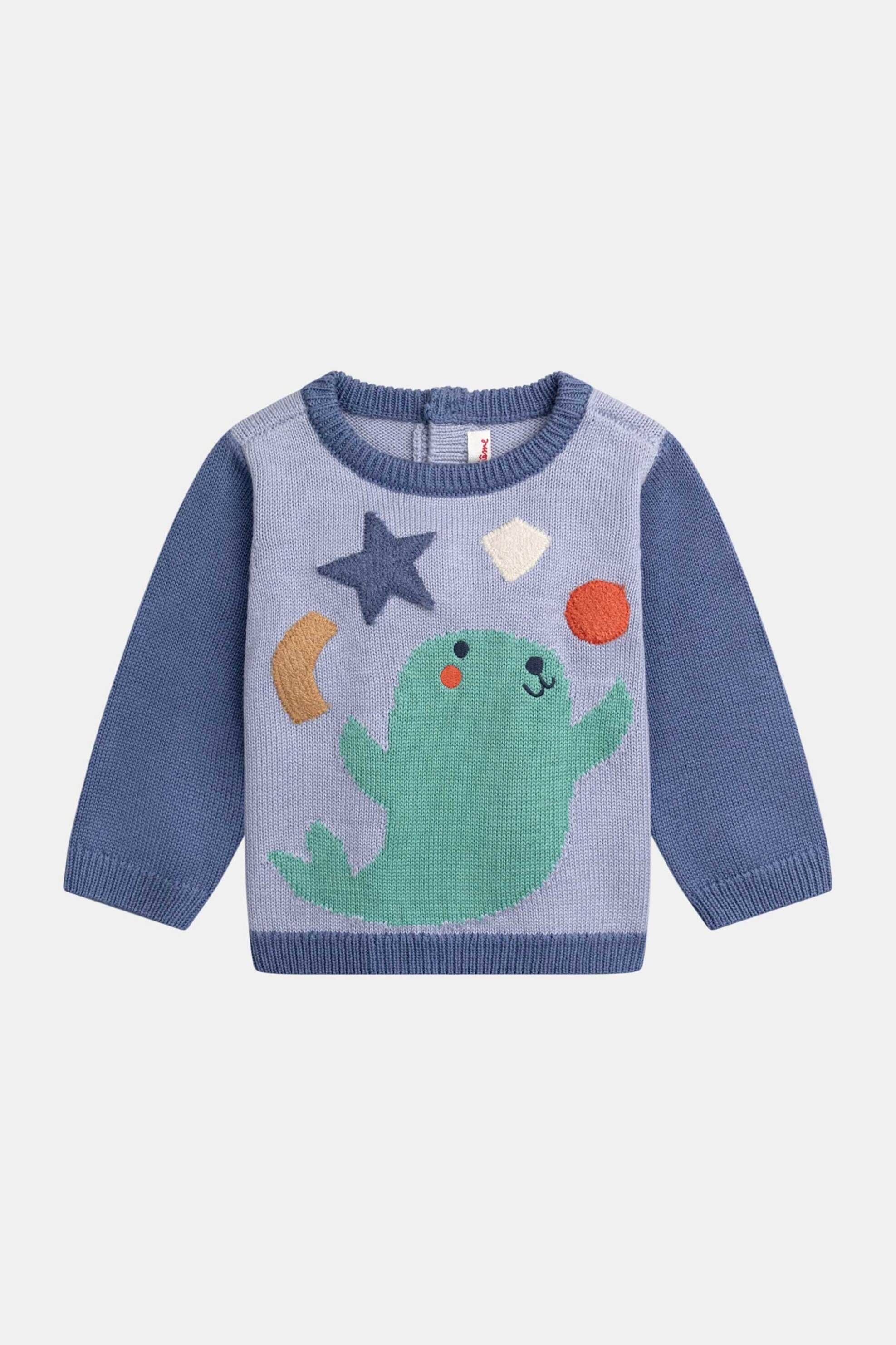 DPAM βρεφικό πουλόβερ για αγόρια "Playful Seal" - 370448 Μπλε