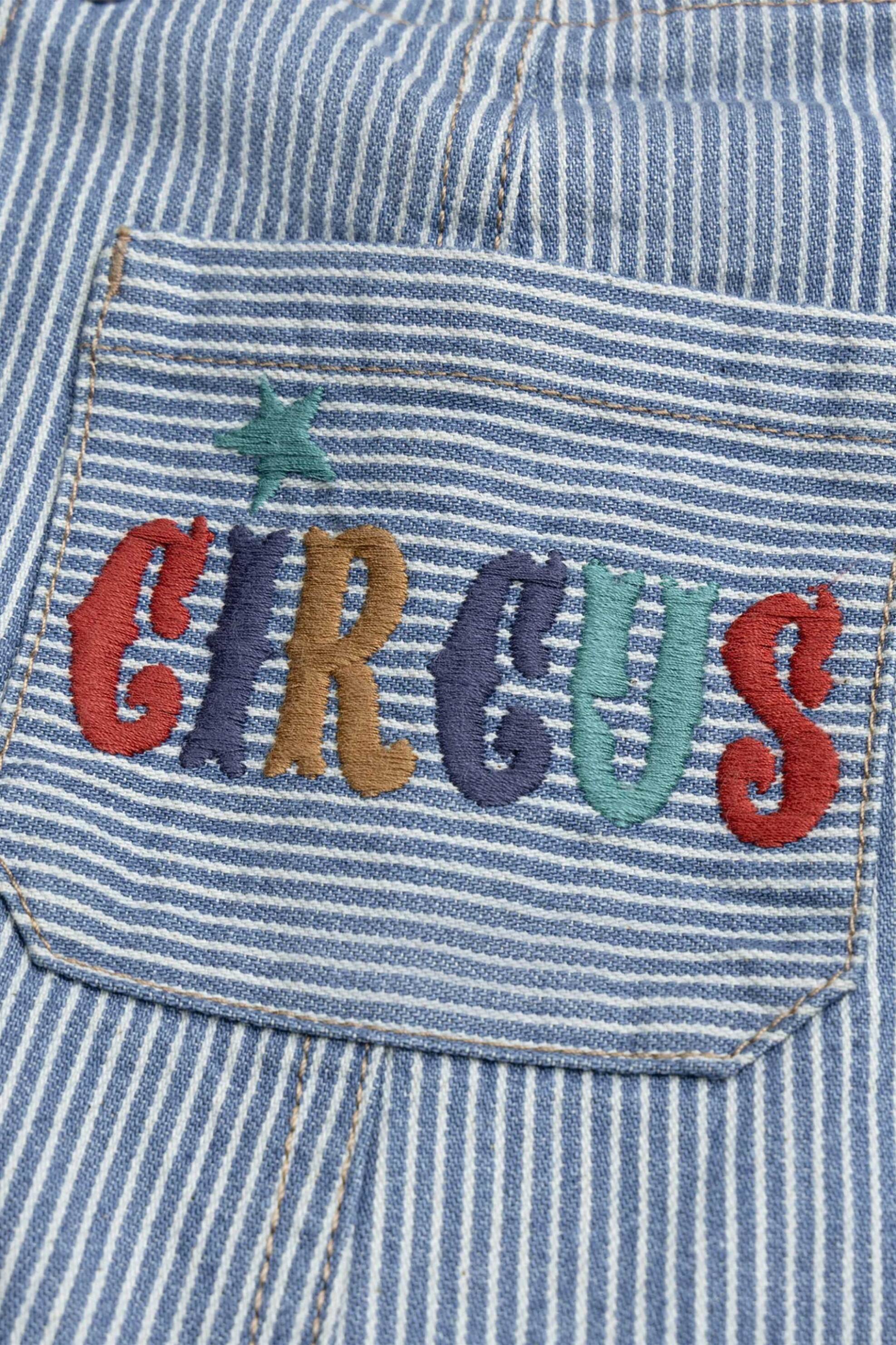 DPAM βρεφική denim σαλοπέτα για αγόρια "Stripped Circus" - 370454 Denim Blue φωτογραφία