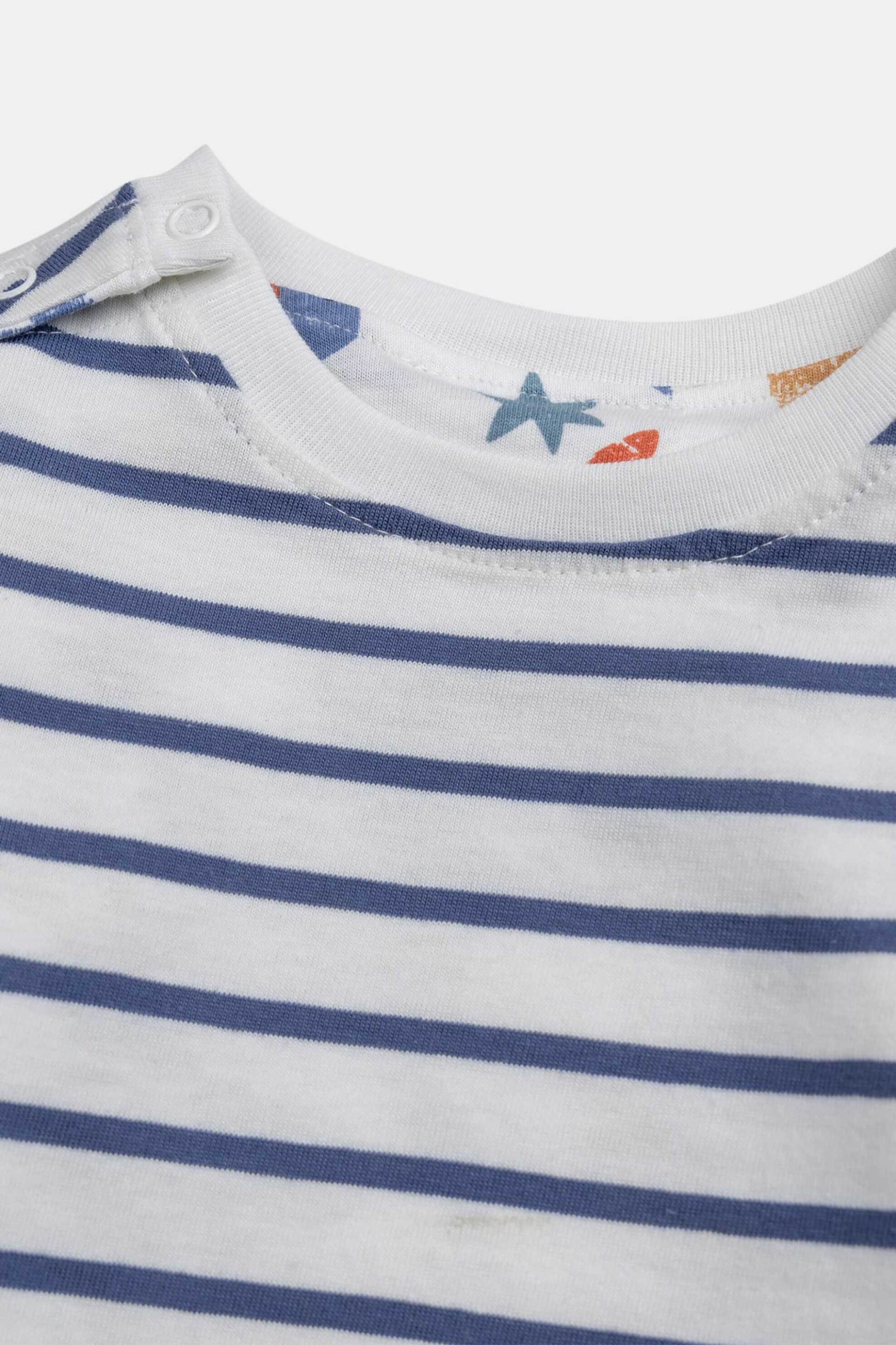 DPAM βρεφική μπλούζα για αγόρια 2 σε 1 "Stripped Circus" - 370478 Λευκό φωτογραφία