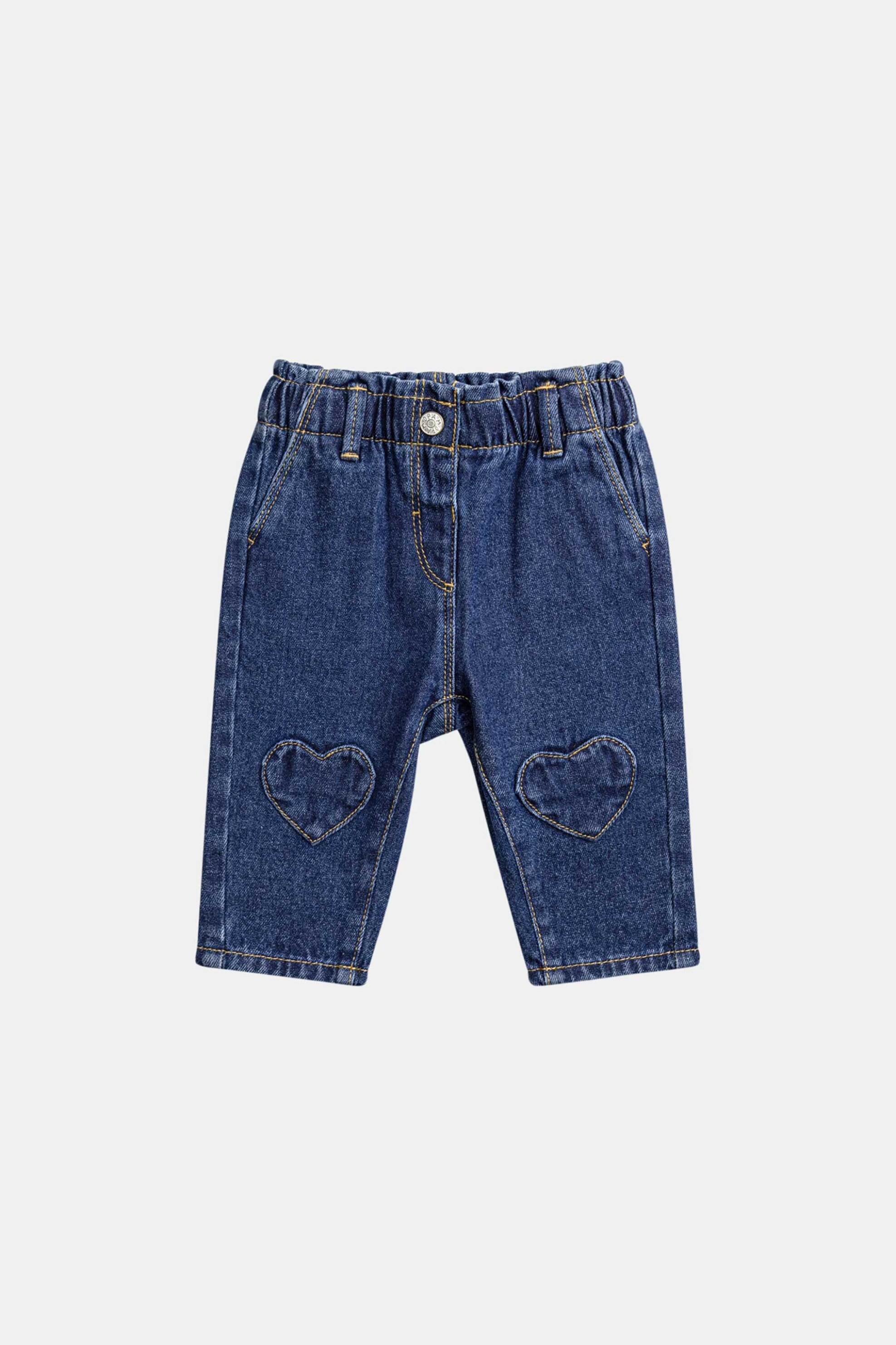 DPAM βρεφικό τζιν παντελόνι για κορίτσια "Heart" - 370382 Denim Blue