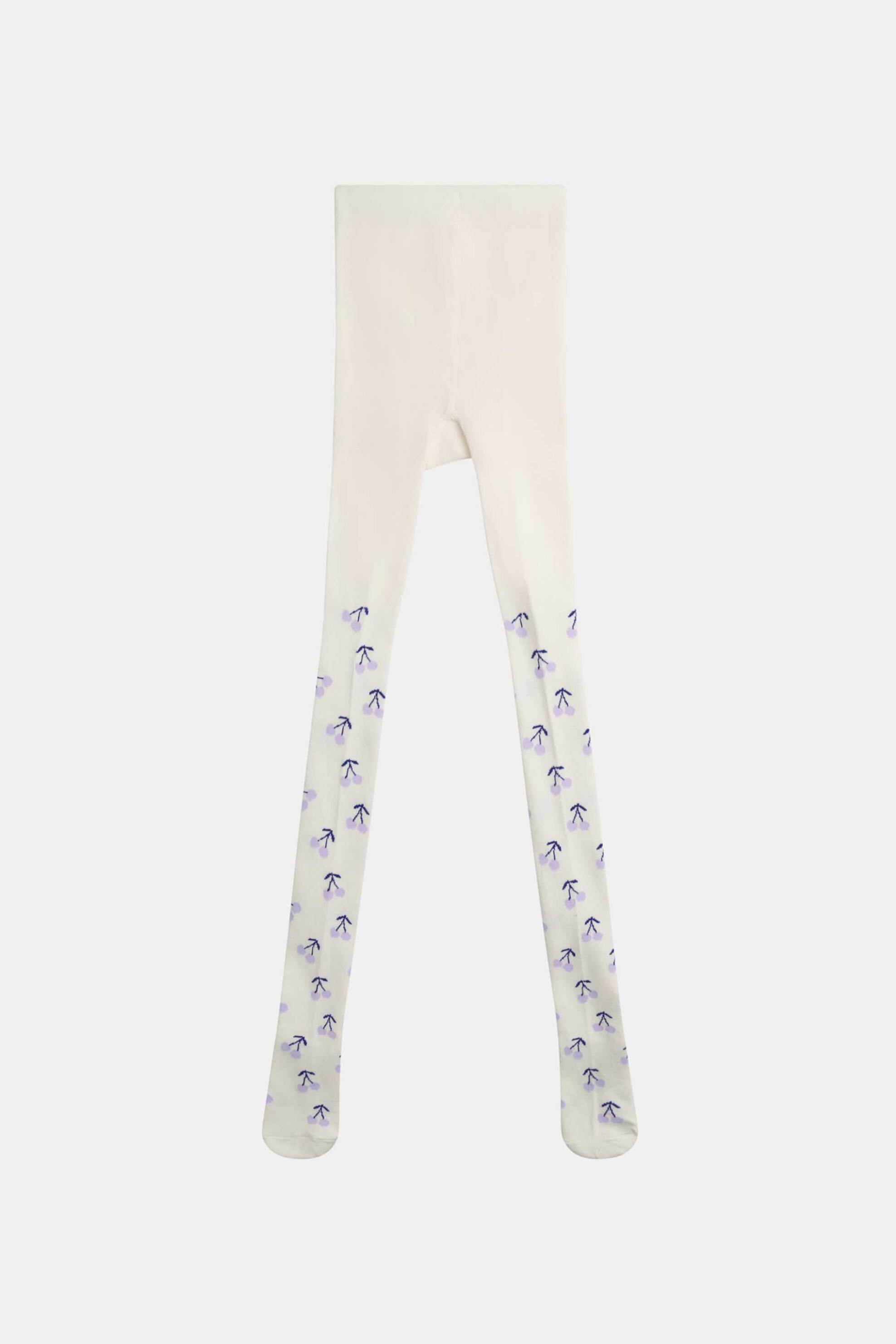 DPAM παιδικό καλσόν για κορίτσια "Creme Cherries" - 371025 Λευκό