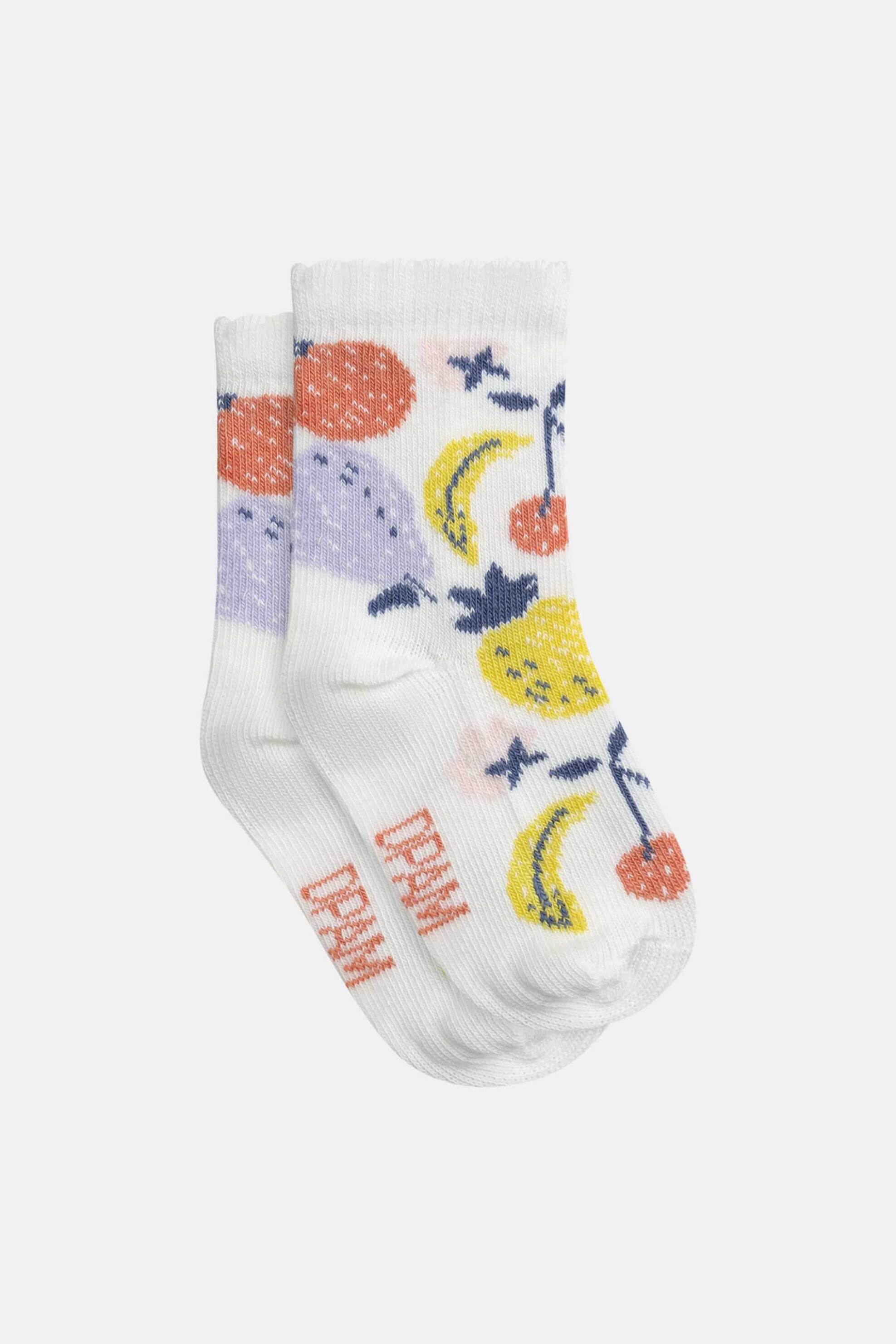 DPAM βρεφικές κάλτσες για κορίτσια "Colourful Plate" - 371054 Λευκό