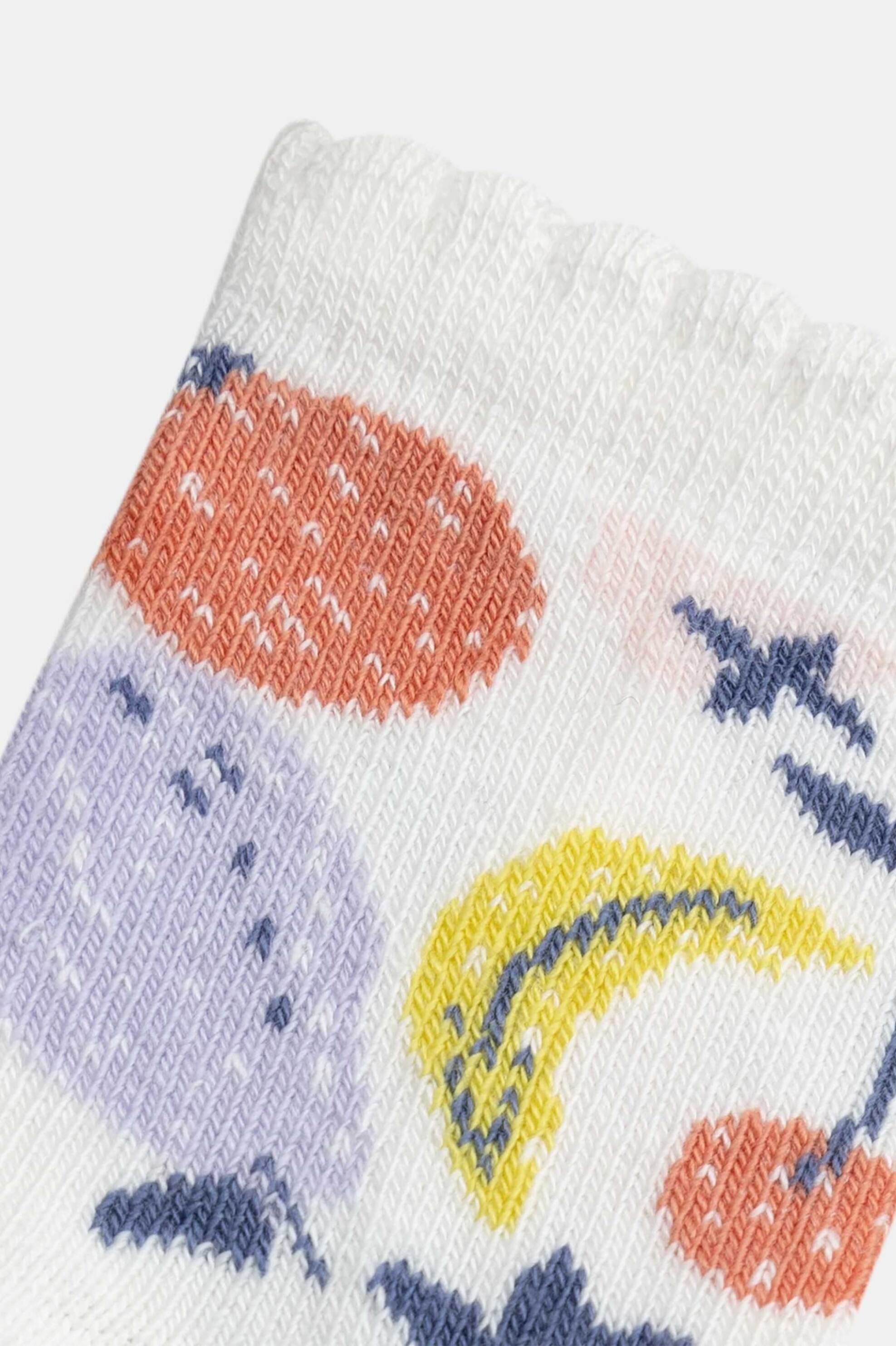 DPAM βρεφικές κάλτσες για κορίτσια "Colourful Plate" - 371054 Λευκό φωτογραφία