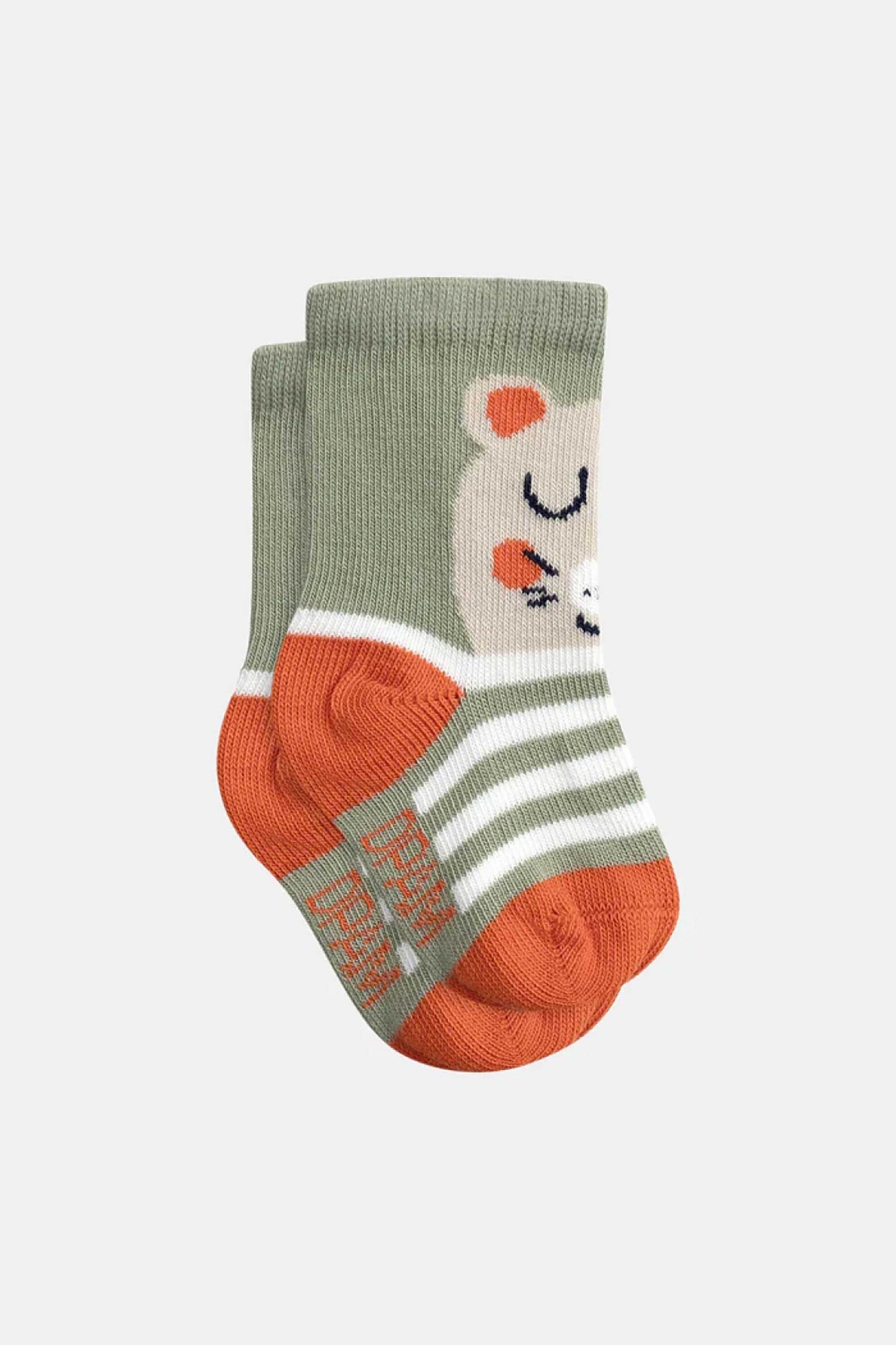 DPAM βρεφικές κάλτσες για αγόρια "Olive Tiger" - 371071 Λαδί