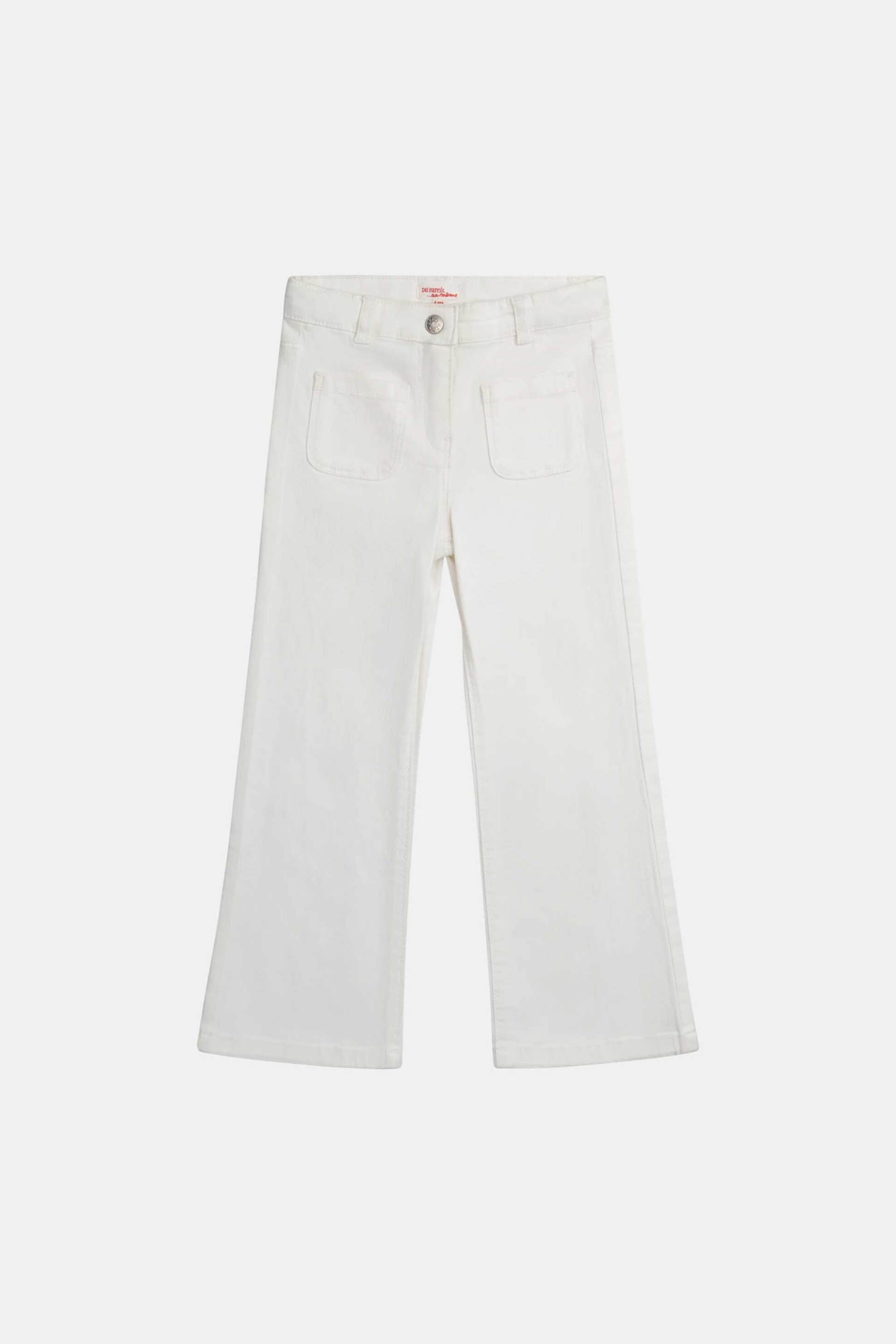 DPAM DPAM παιδικό τζιν παντελόνι για κορίτσια "White Flare" - 370492 Λευκό