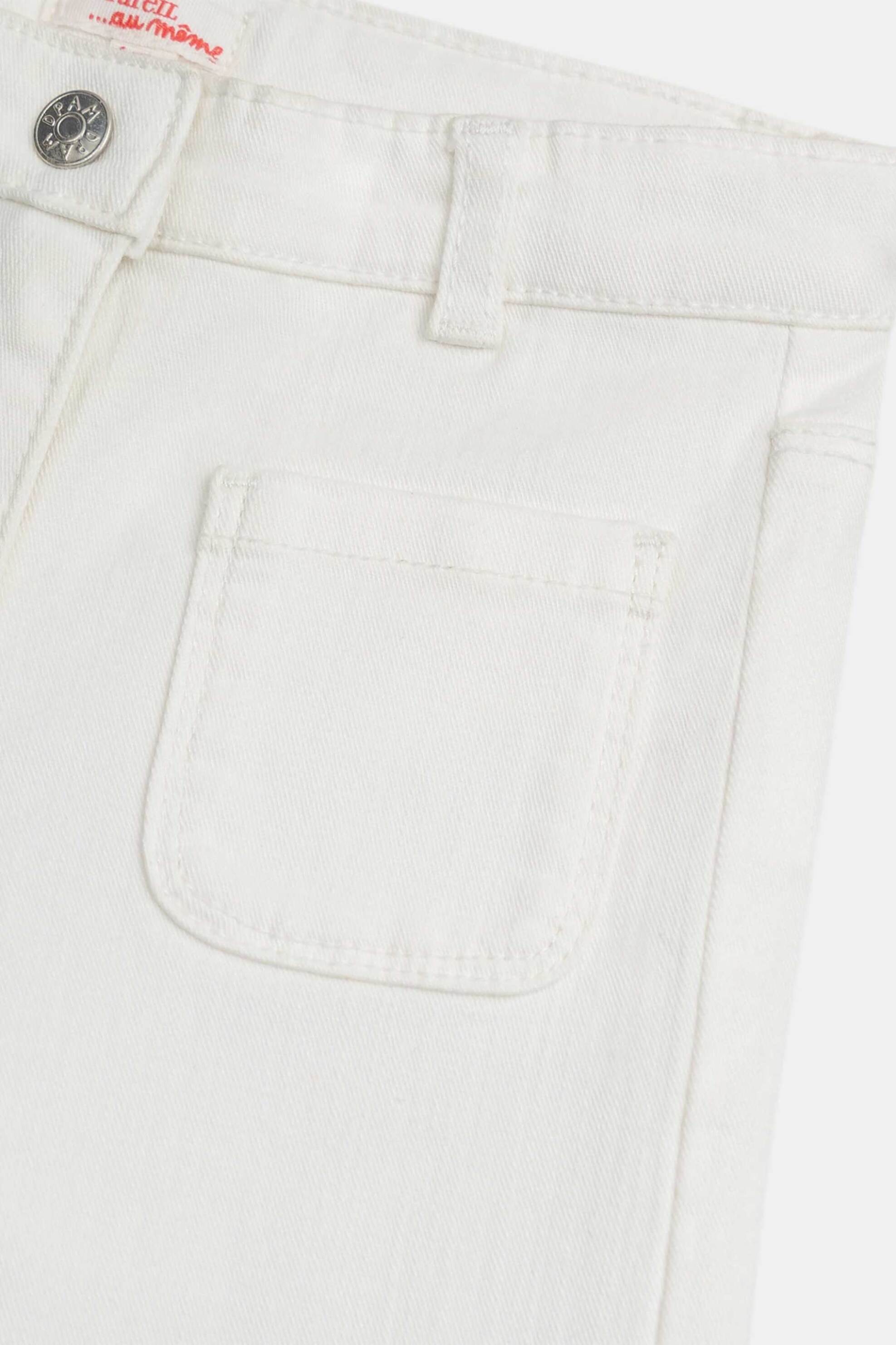 DPAM παιδικό τζιν παντελόνι για κορίτσια "White Flare" - 370492 Λευκό φωτογραφία