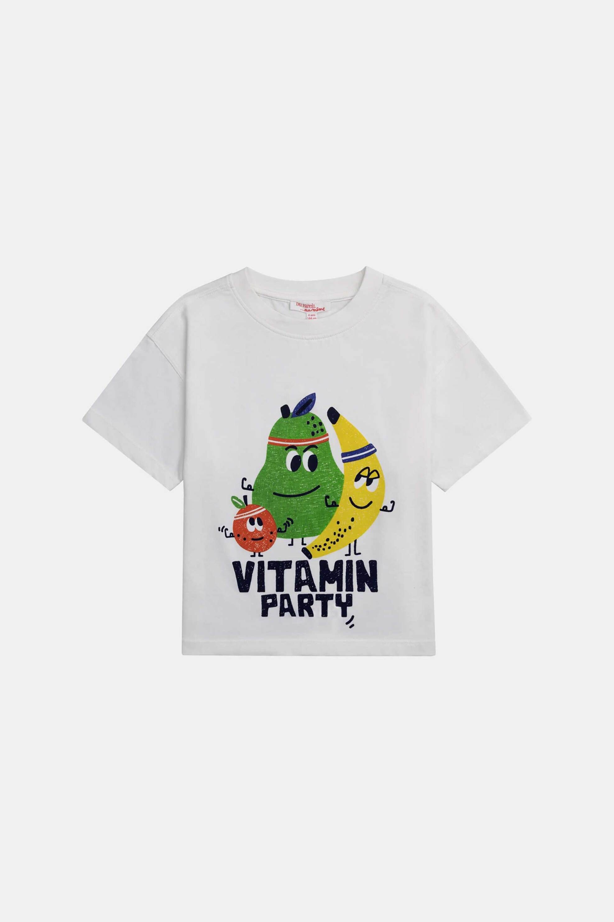 DPAM παιδική μπλούζα για αγόρια "Vitamin Party" - 371173 Λευκό