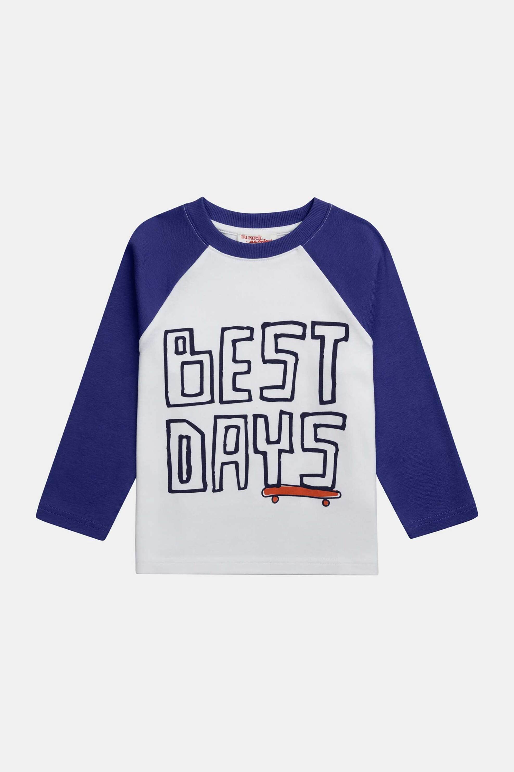 DPAM DPAM παιδική μπλούζα για αγόρια "Best Days" - 371180 Λευκό