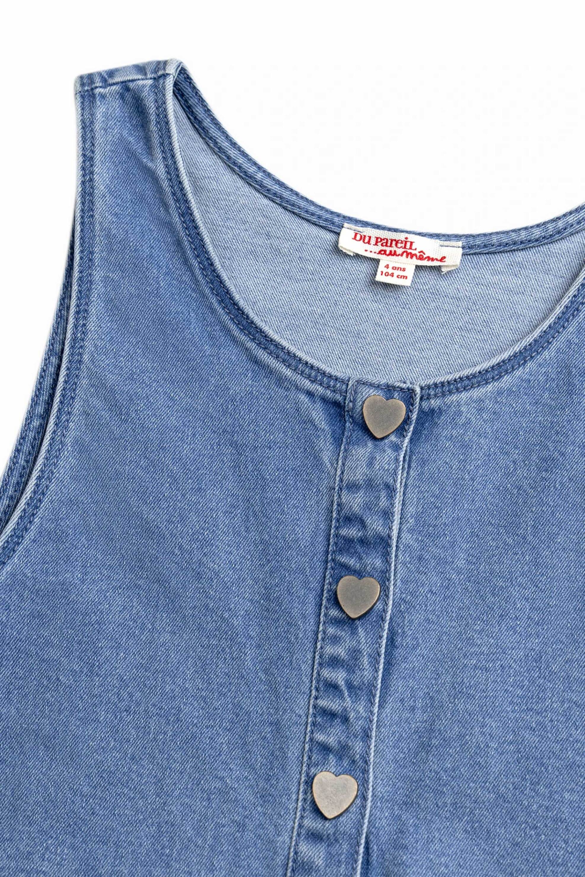 Dpam Παιδικό Αμάνικο Denim Φόρεμα για Κορίτσια Staple - 371122 Blue