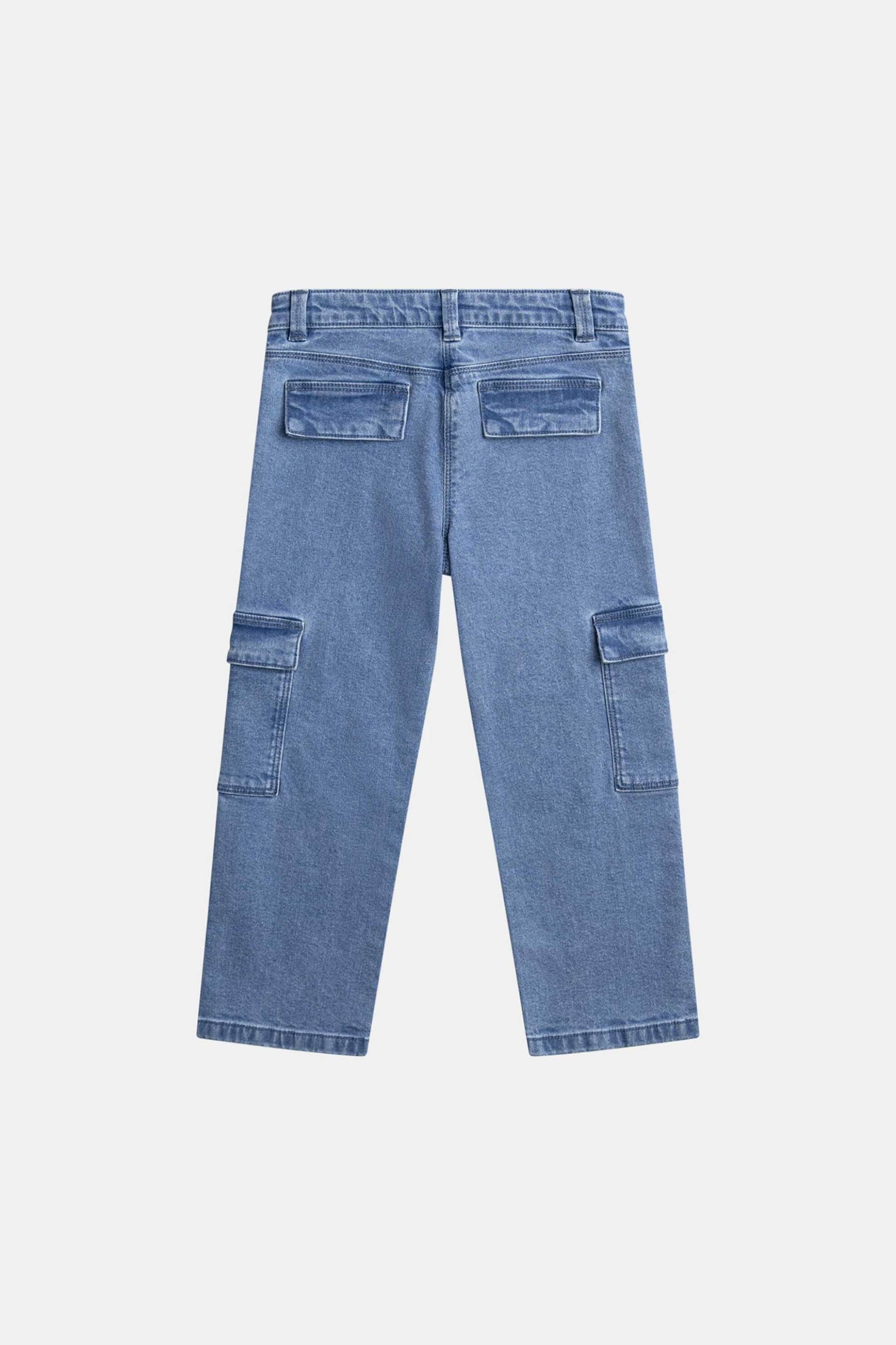 DPAM παιδικό τζιν παντελόνι για κορίτσια "Cargo" - 371086 Denim Blue φωτογραφία