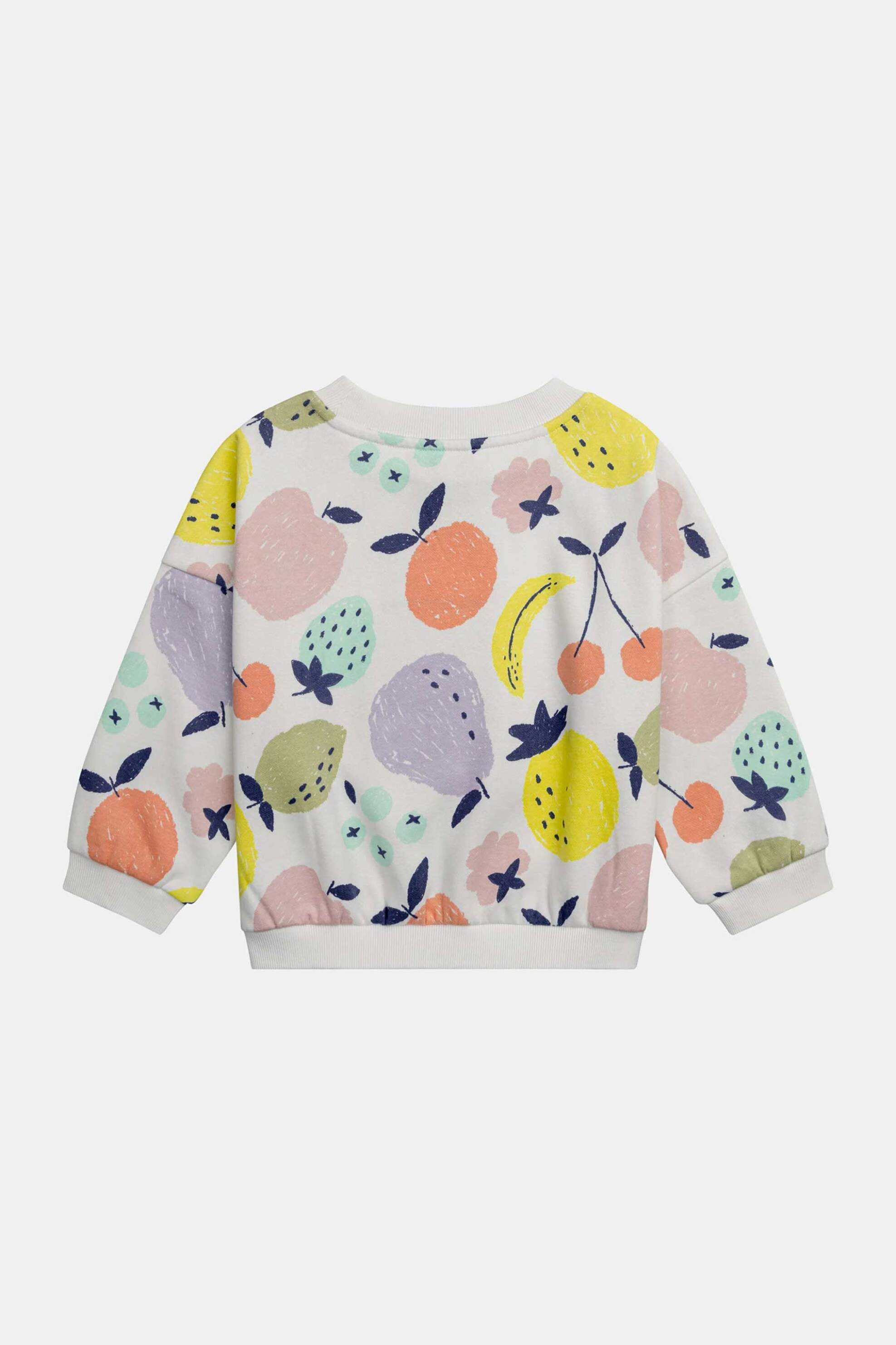 DPAM παιδικό φούτερ για κορίτσια "Colourful Plate" - 371108 Λευκό φωτογραφία