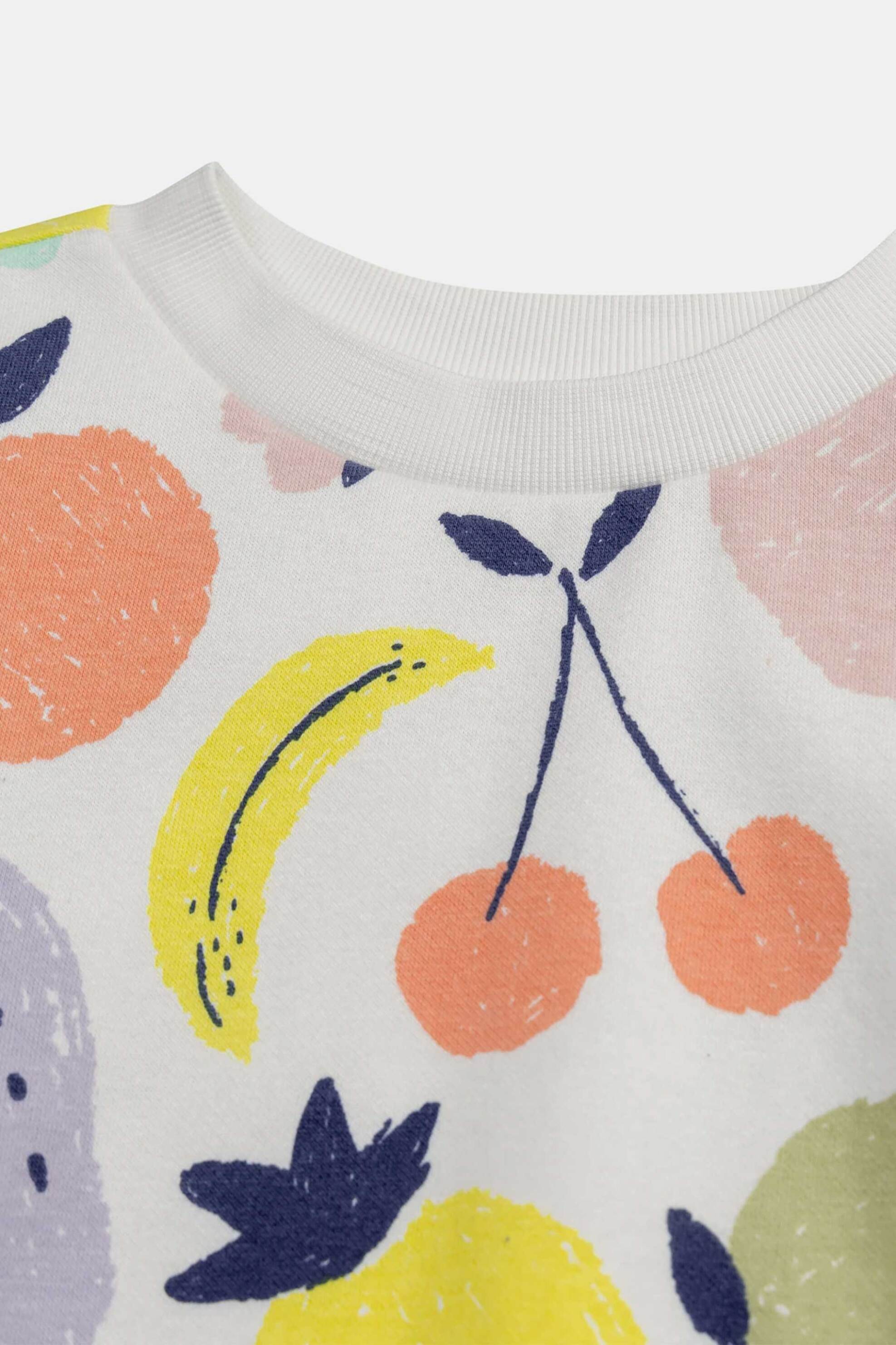 DPAM παιδικό φούτερ για κορίτσια "Colourful Plate" - 371108 Λευκό φωτογραφία