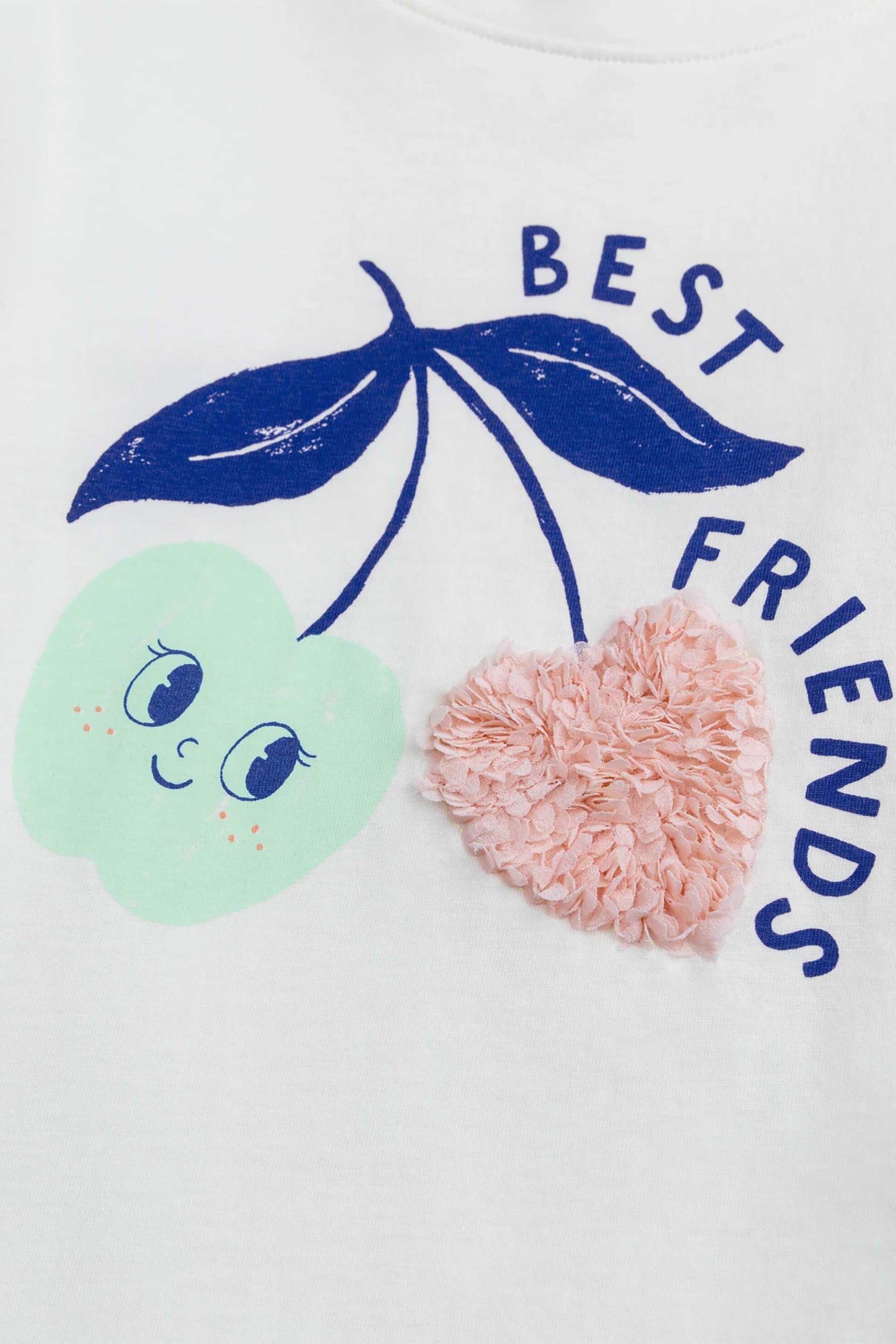 Dpam Παιδική Μπλούζα για Κορίτσια Best Friends - 371115 Λευκό