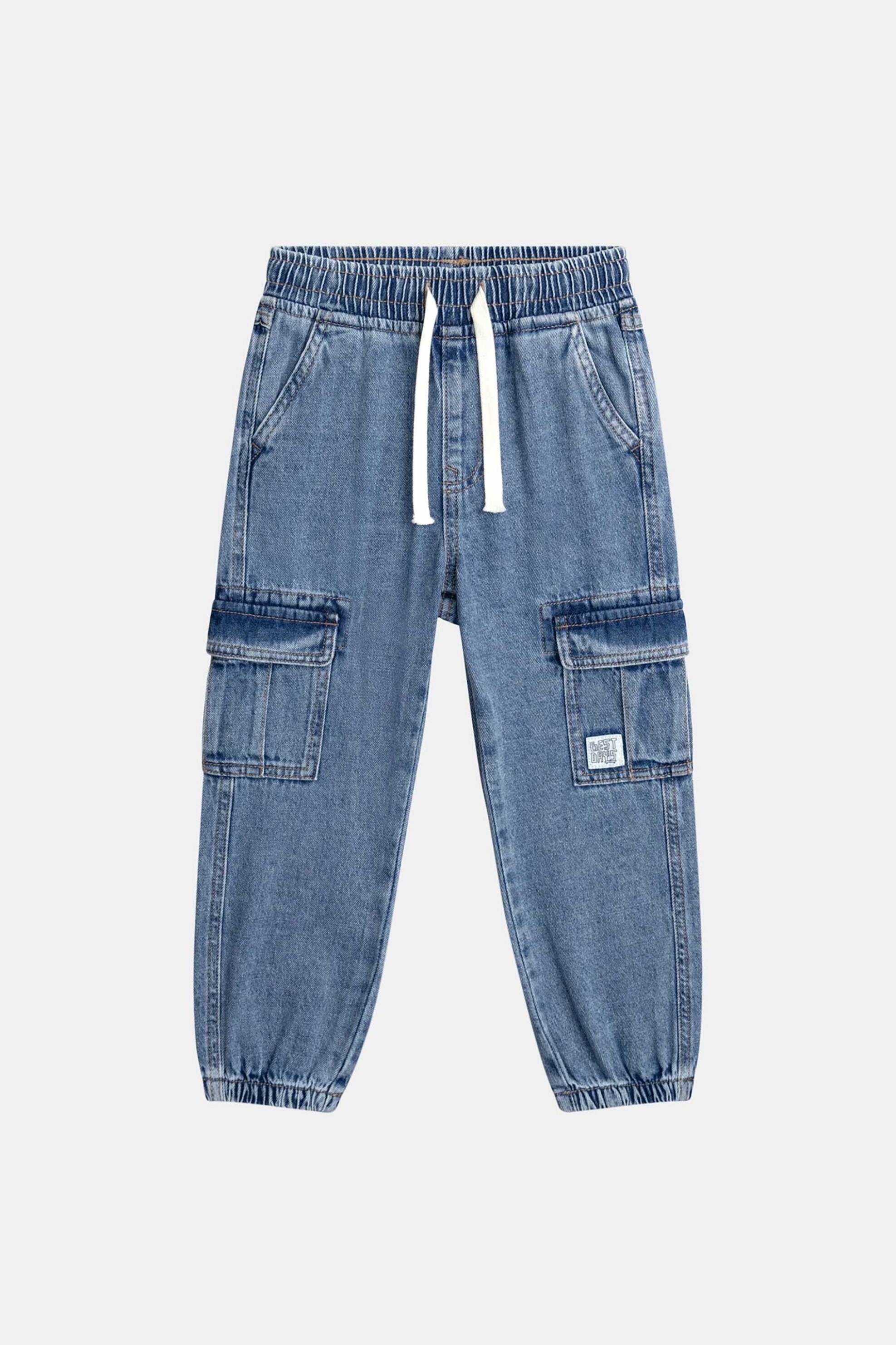 DPAM παιδικό τζιν παντελόνι για αγόρια "Cargo" - 371151 Denim Blue