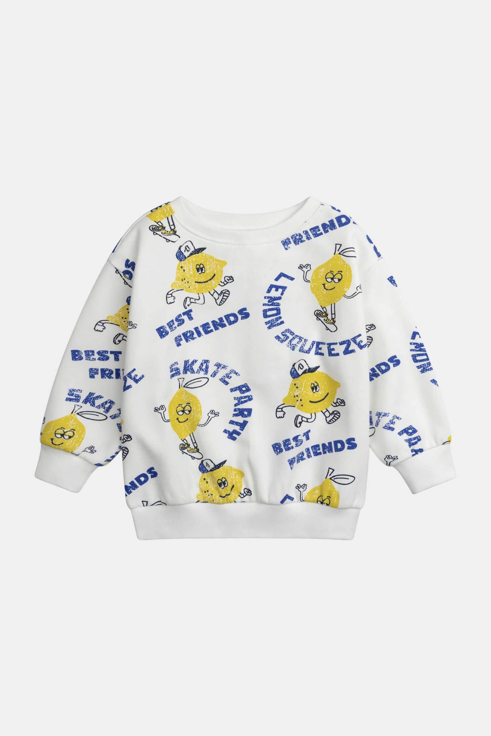 DPAM παιδικό φούτερ για αγόρια "Lemon Squeeze" - 371166 Λευκό