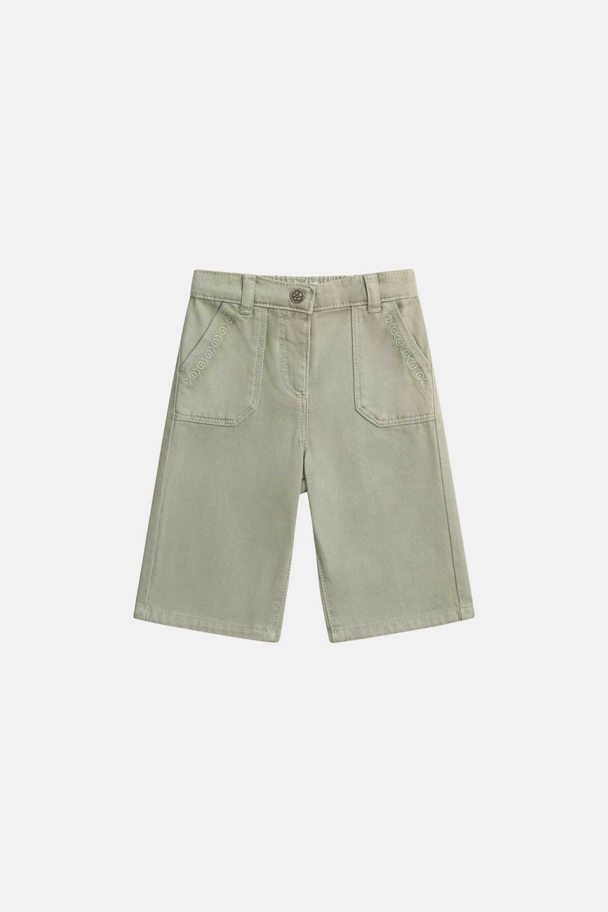 DPAM DPAM βρεφικό παντελόνι για κορίτσια "Soft Chaki" - 371207 Λαδί