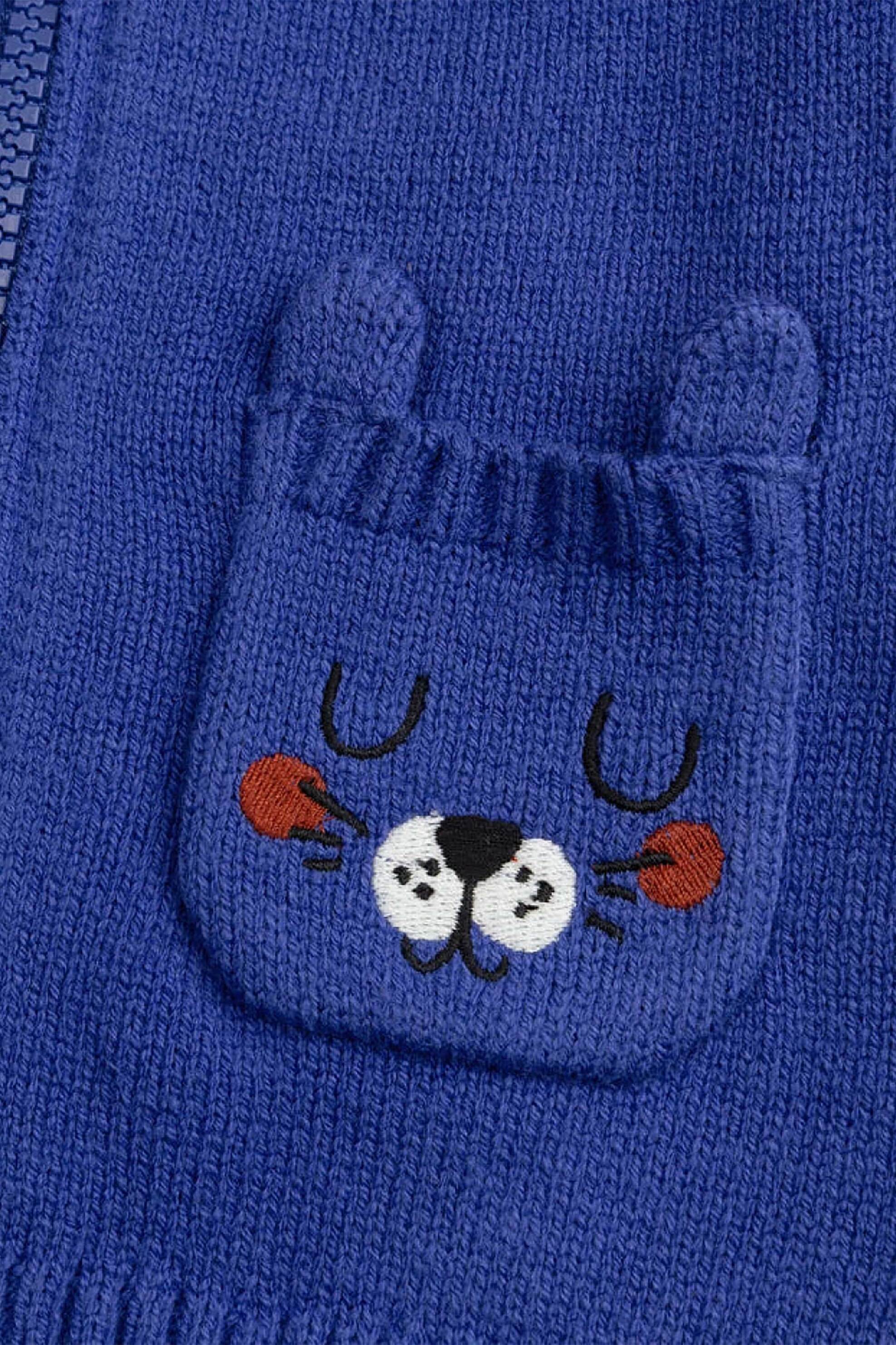 DPAM βρεφική πλεκτή ζακέτα για αγόρια "Blue Tiger" - 371285 Μπλε φωτογραφία