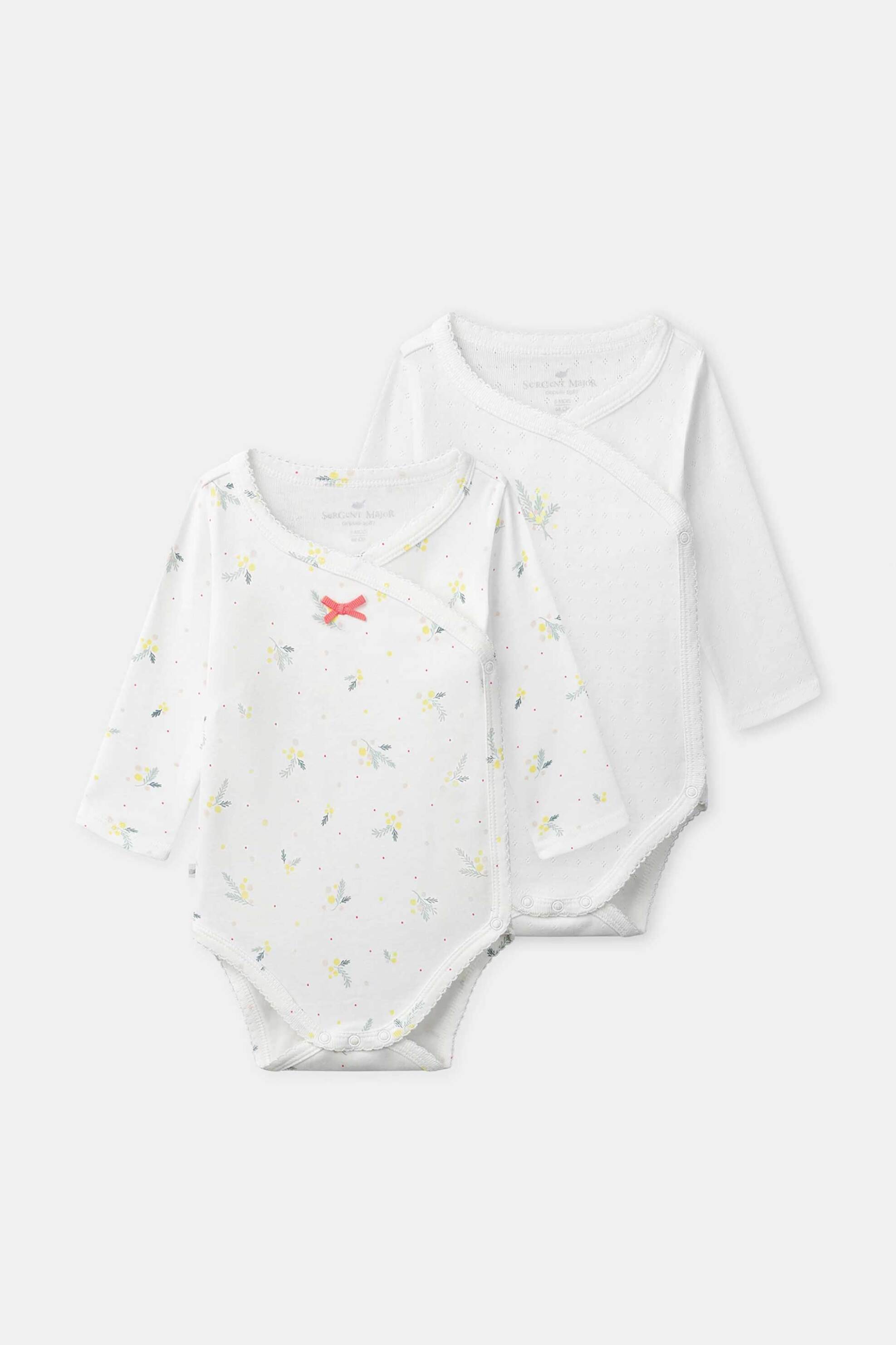 DPAM σετ βρεφικά φορμάκια για κορίτσια "Spring Breeze" (2 τεμάχια) - 372681 Λευκό