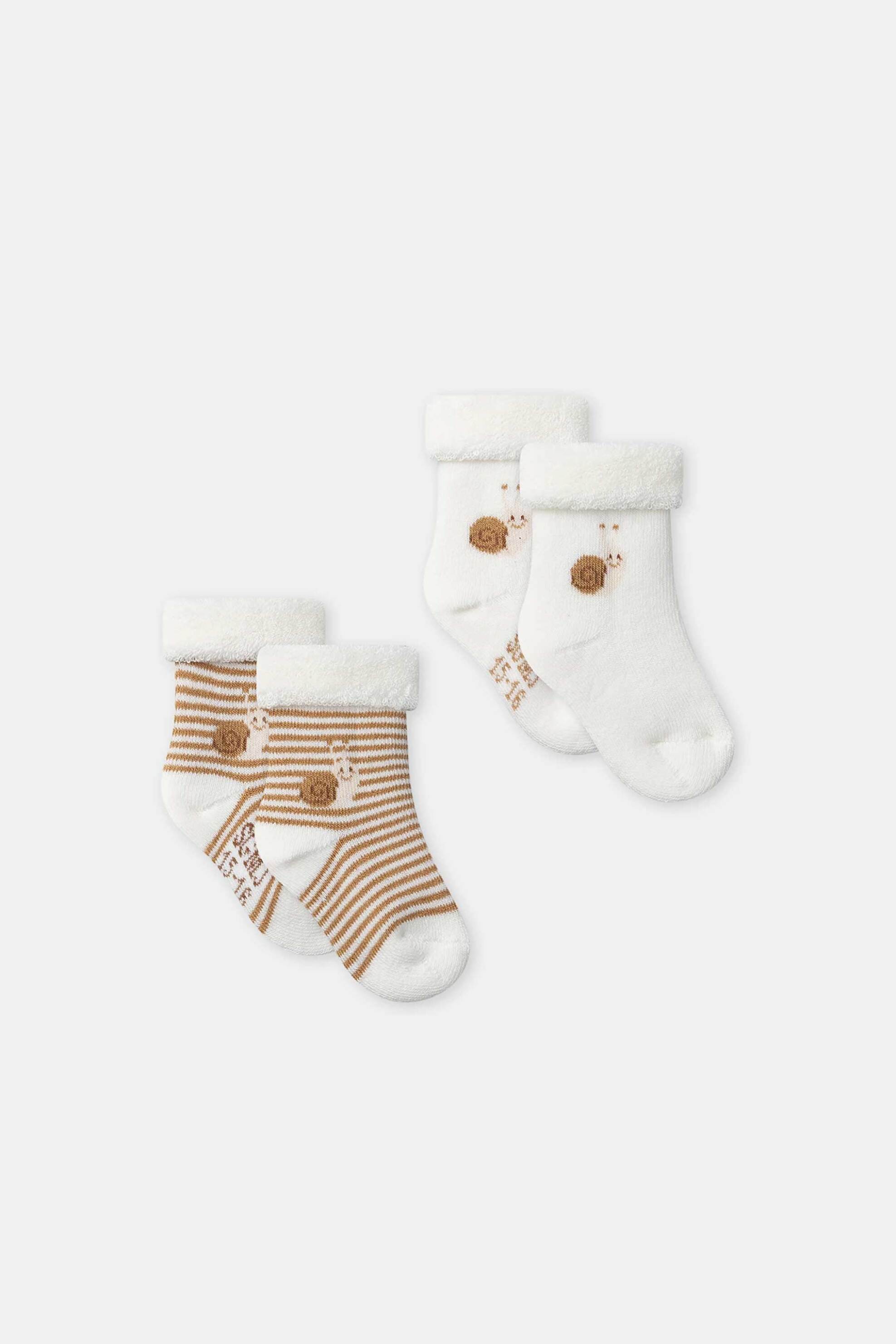 DPAM σετ βρεφικές κάλτσες για κορίτσια "Pons" (2 ζευγάρια) - 372678 Λευκό