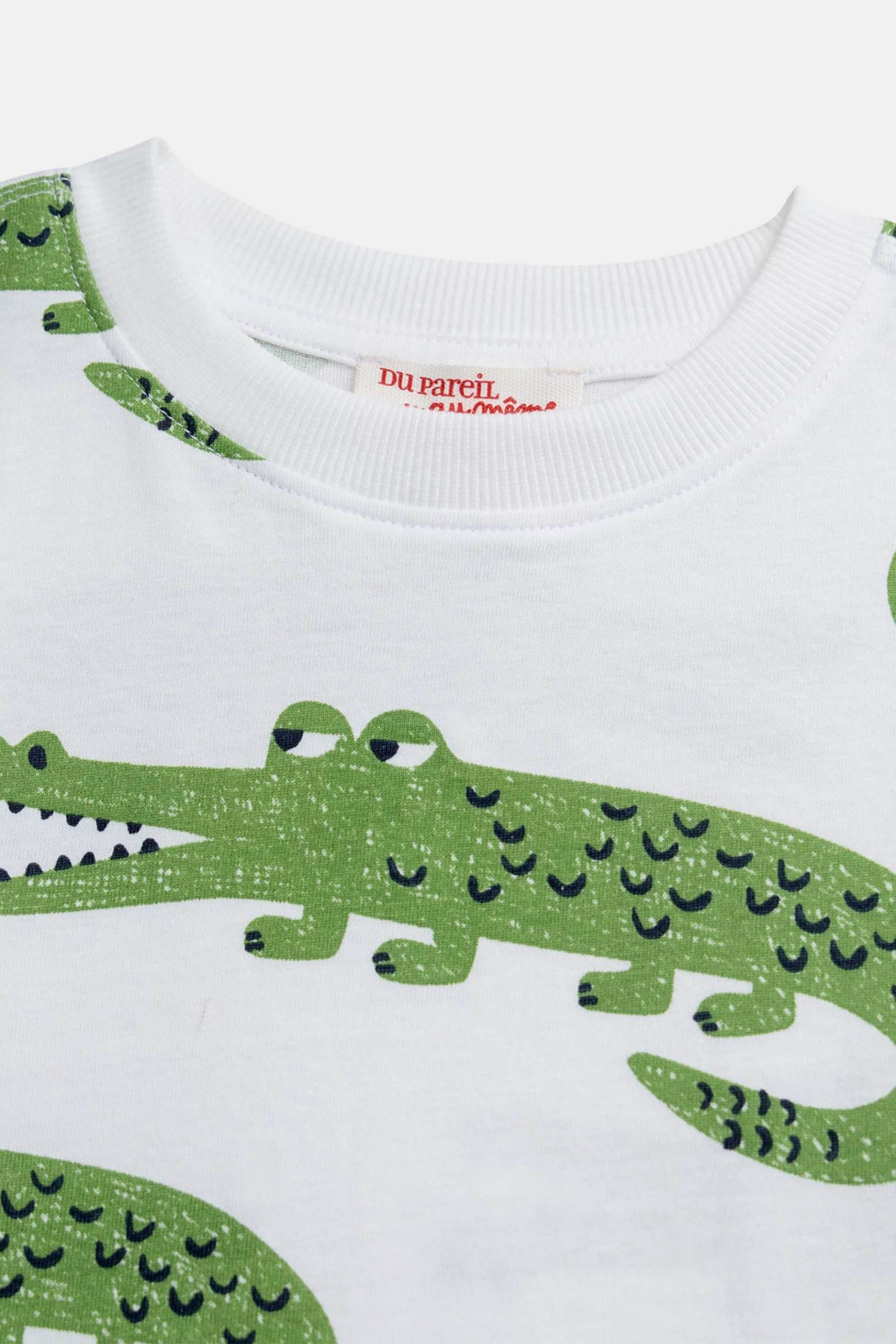 DPAM παιδική μπλούζα για αγόρια "White Alligators" - 370925 Λευκό φωτογραφία