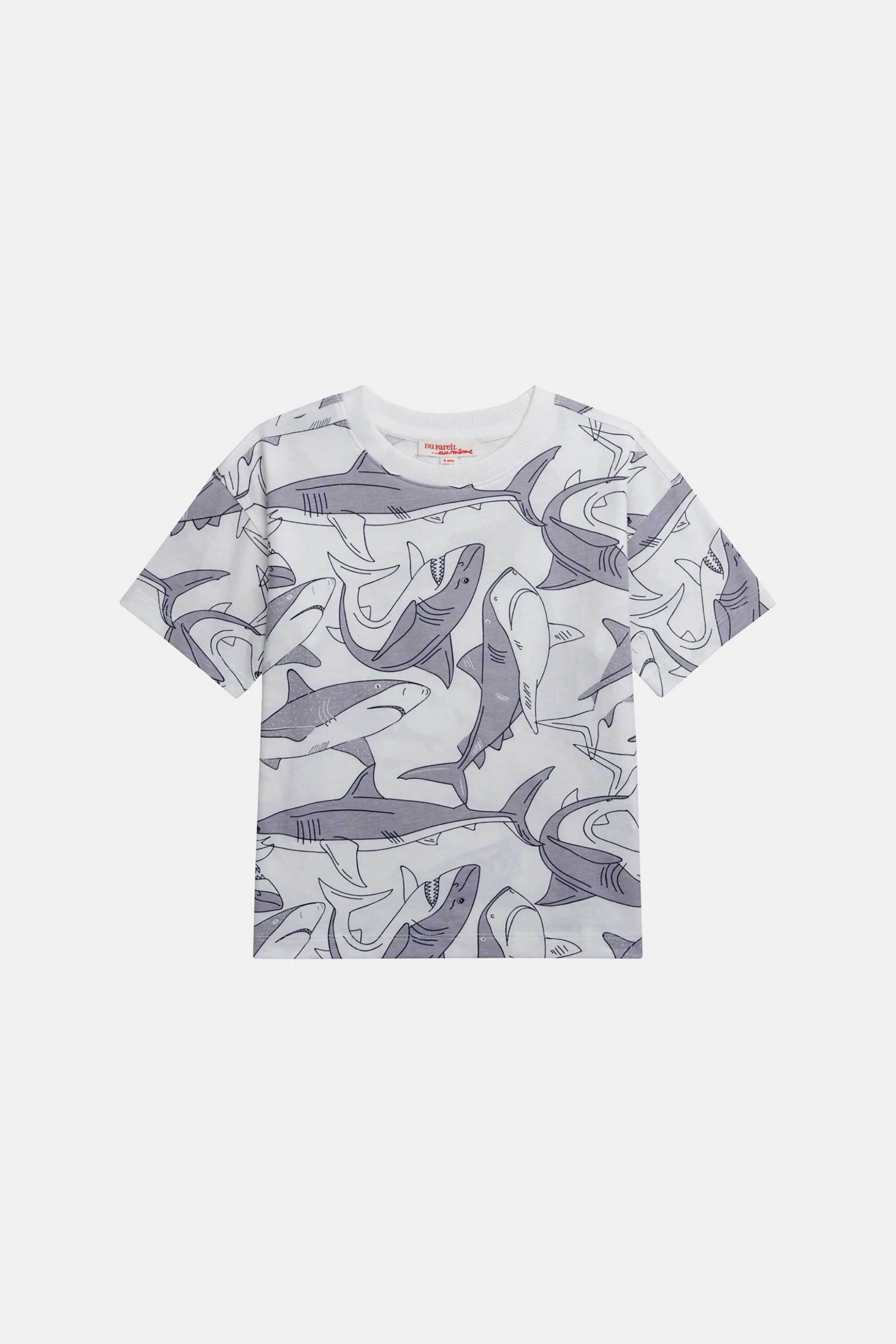 DPAM παιδική μπλούζα για αγόρια "White Sharks" - 370940 Λευκό