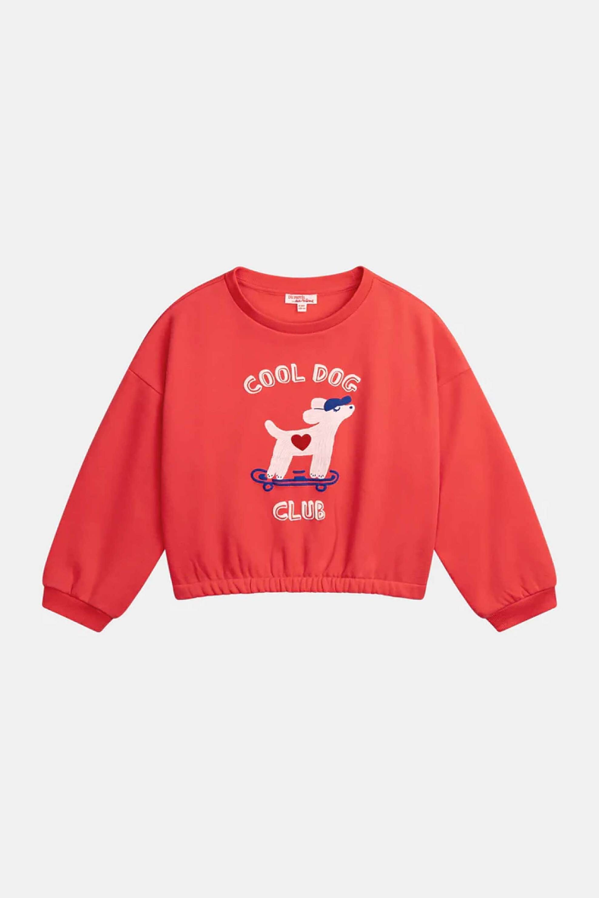 DPAM παιδικό φούτερ για κορίτσια "Cool Dog" - 370542 Κοραλί φωτογραφία