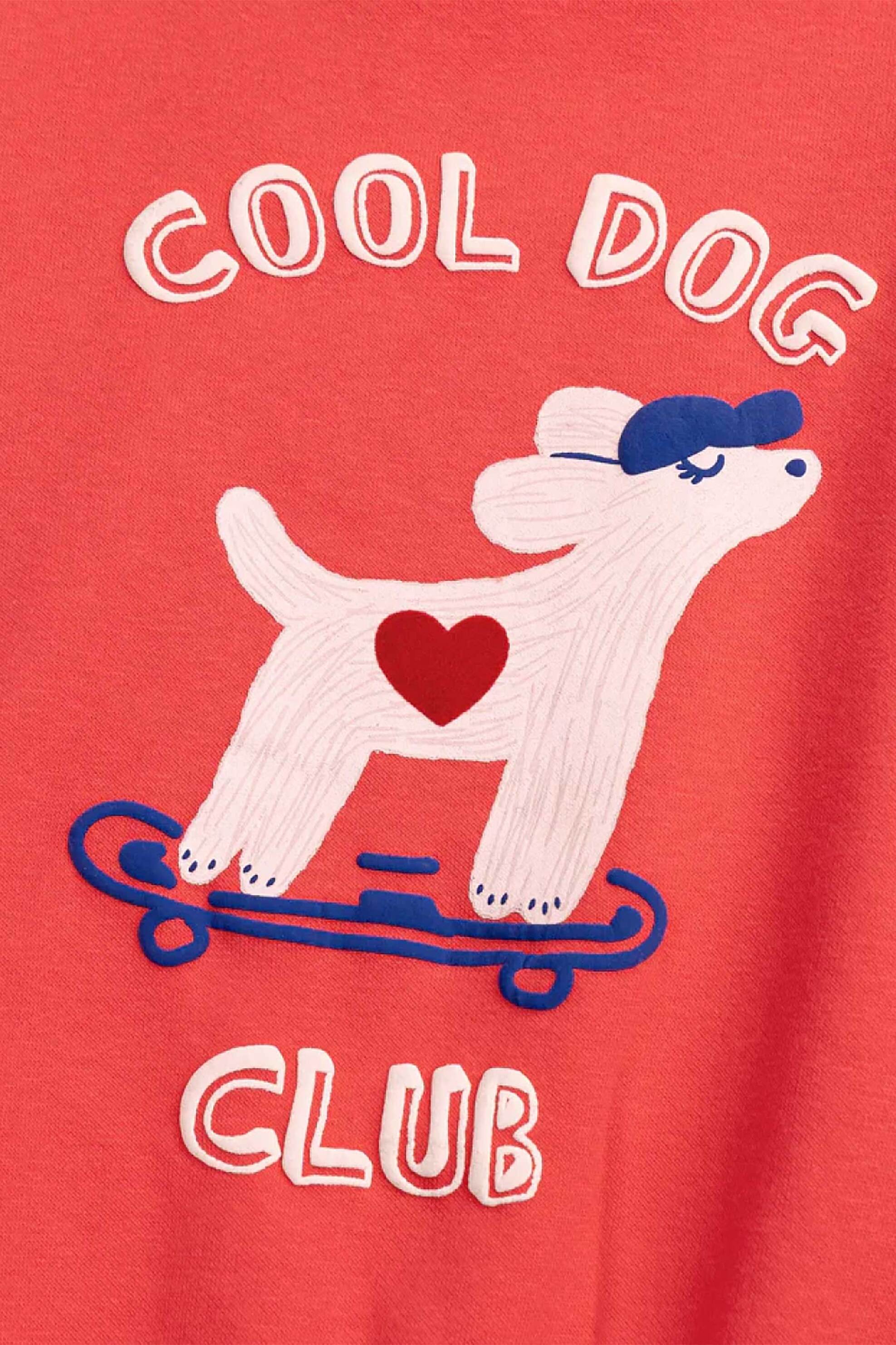 DPAM παιδικό φούτερ για κορίτσια "Cool Dog" - 370542 Κοραλί φωτογραφία