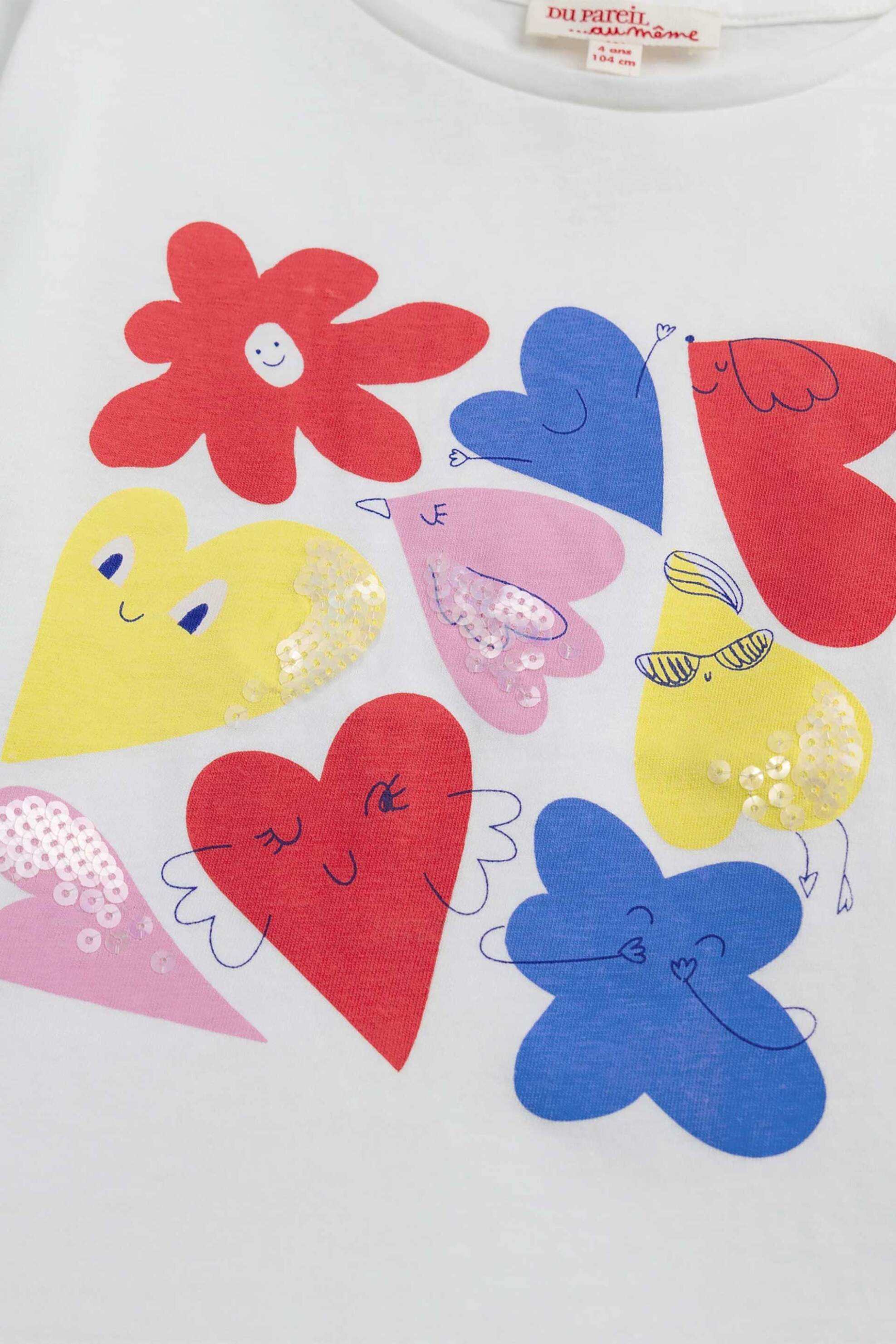 DPAM παιδική μπλούζα για κορίτσια "White Fun" - 370556 Λευκό φωτογραφία