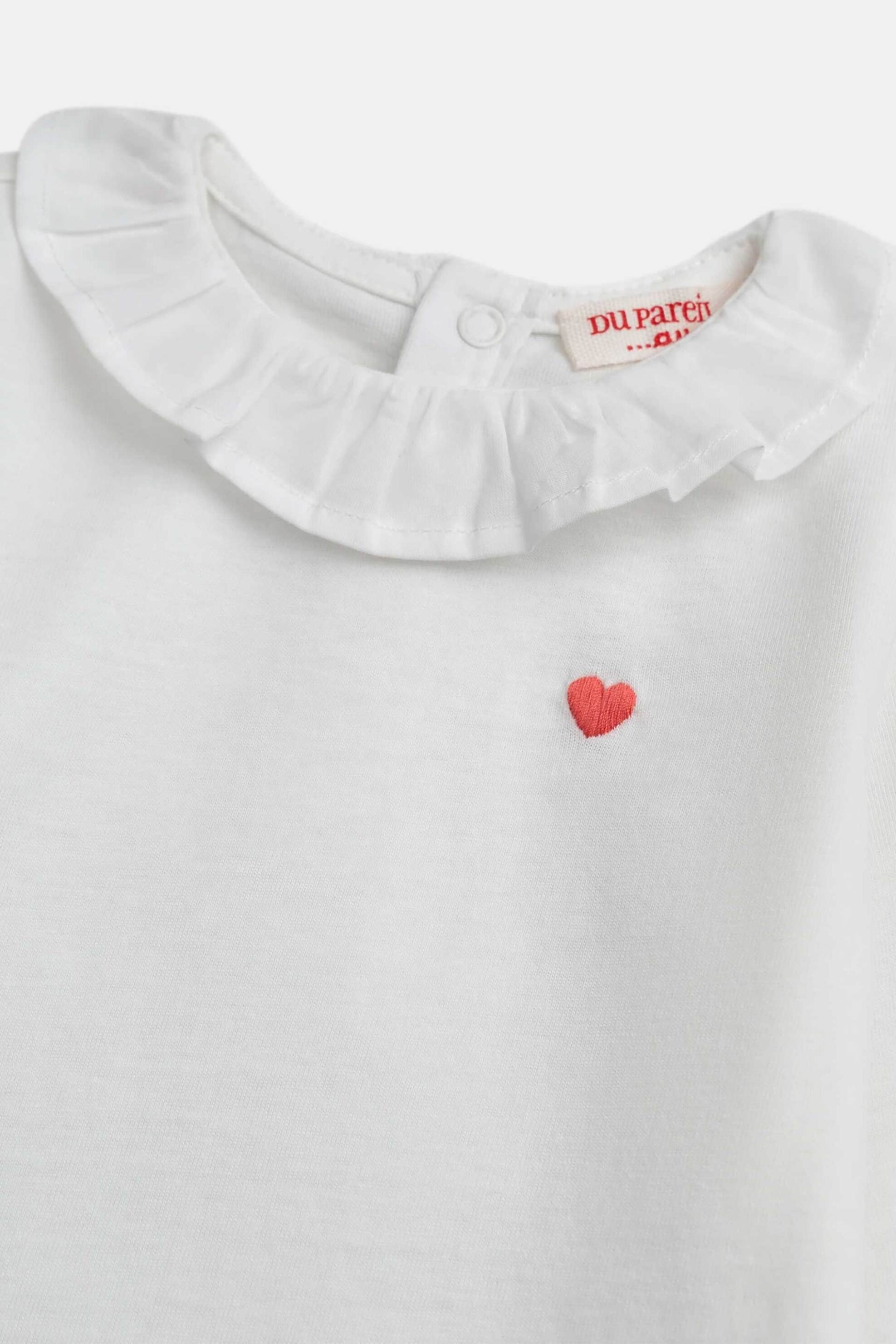 DPAM βρεφική μπλούζα για κορίτσια "White Detail" - 370630 Λευκό φωτογραφία