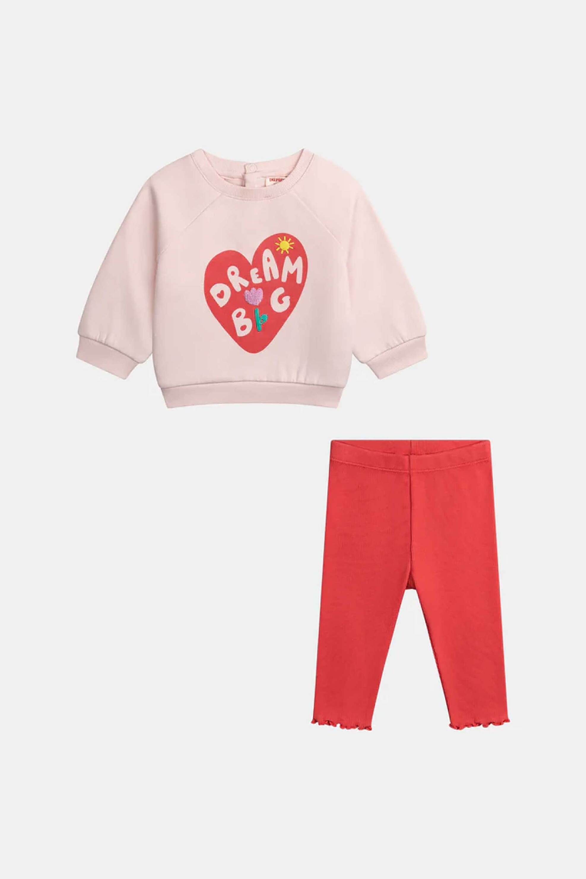 DPAM βρεφικό σετ για κορίτσια "Dream Big" (2 τεμάχια) - 370648 Ροζ