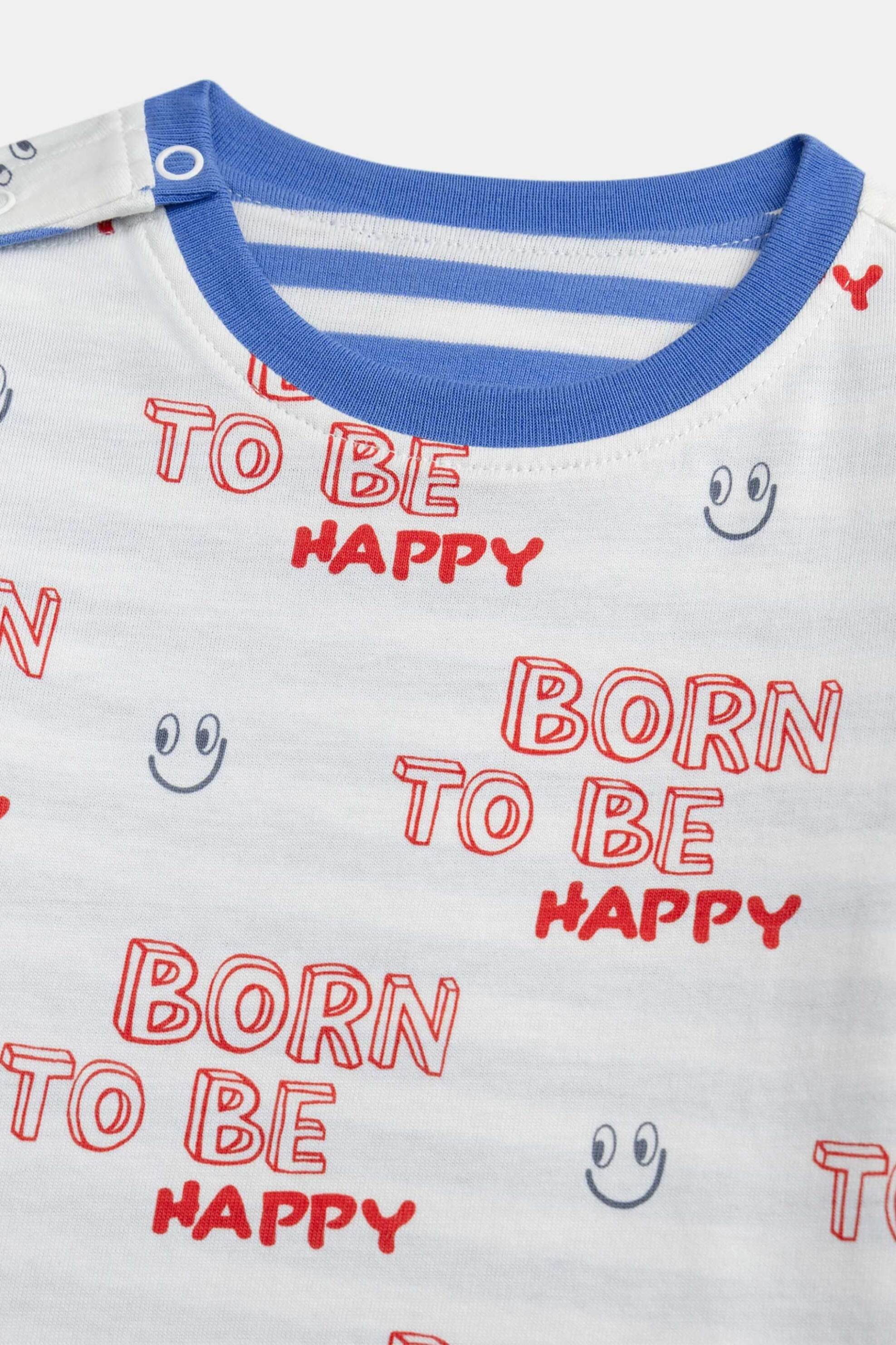 DPAM βρεφική μπλούζα για αγόρια 2 σε 1 "Happy Stripes" - 370709 Μπλε φωτογραφία