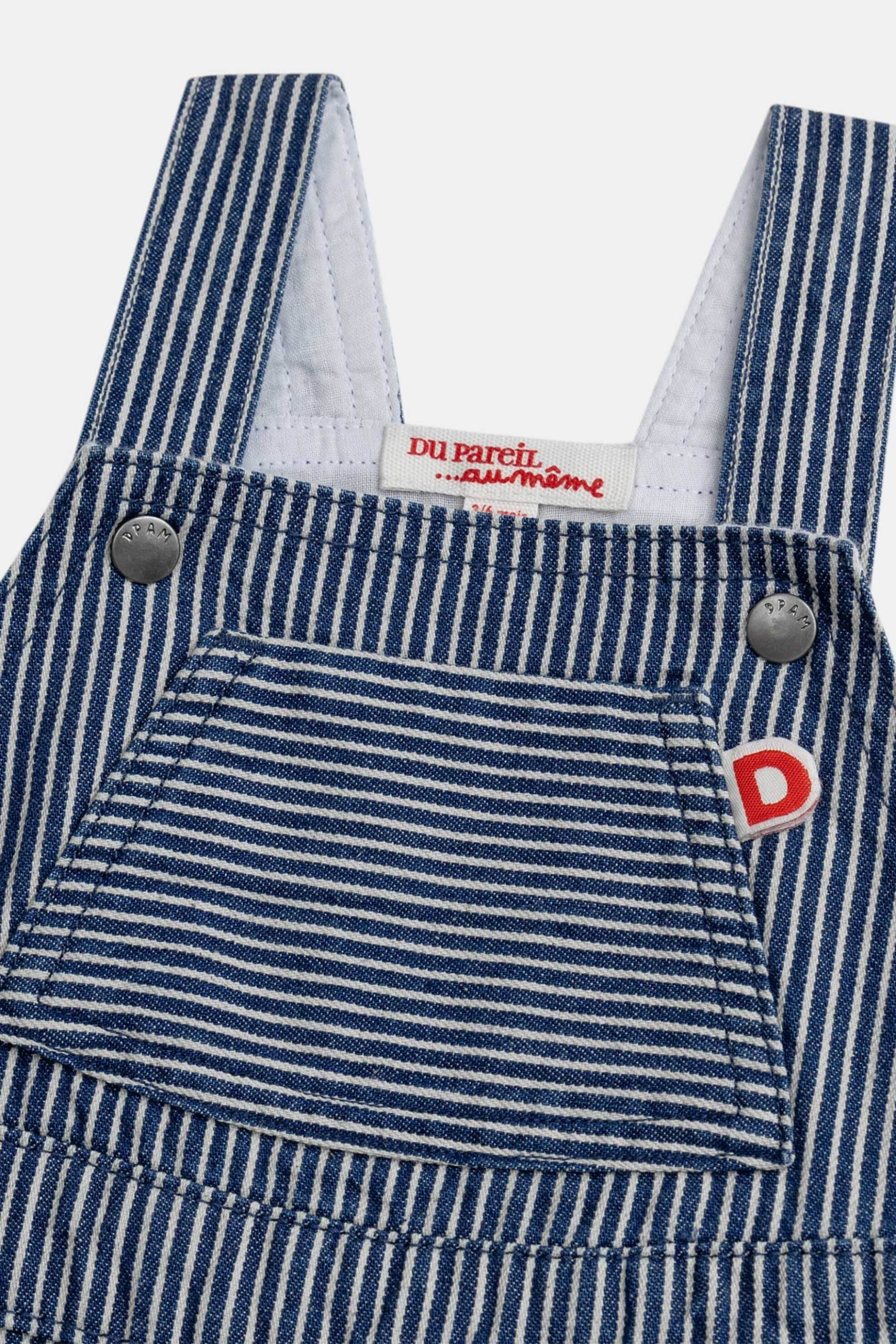 DPAM βρεφική denim σαλοπέτα για αγόρια "Classic Stripes" - 370695 Denim Blue φωτογραφία