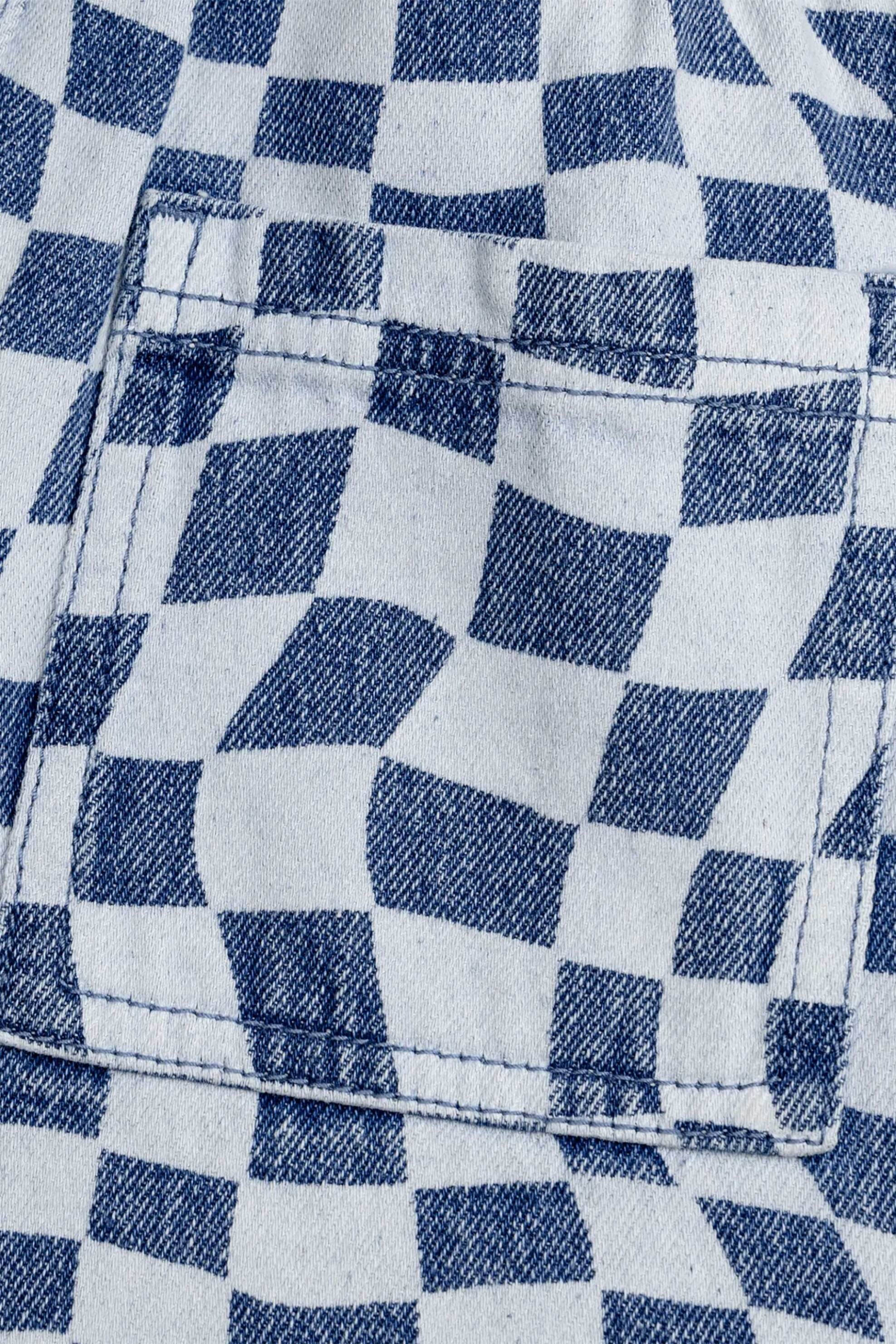 Dpam Παιδικό Denim Σορτς για Αγόρια Checkerboard - 370578 Blue