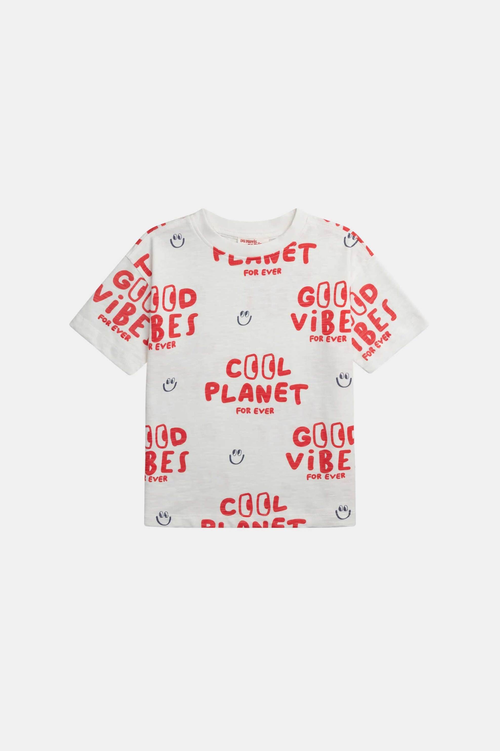 DPAM παιδική μπλούζα για αγόρια "Cool Vibes" - 370628 Λευκό