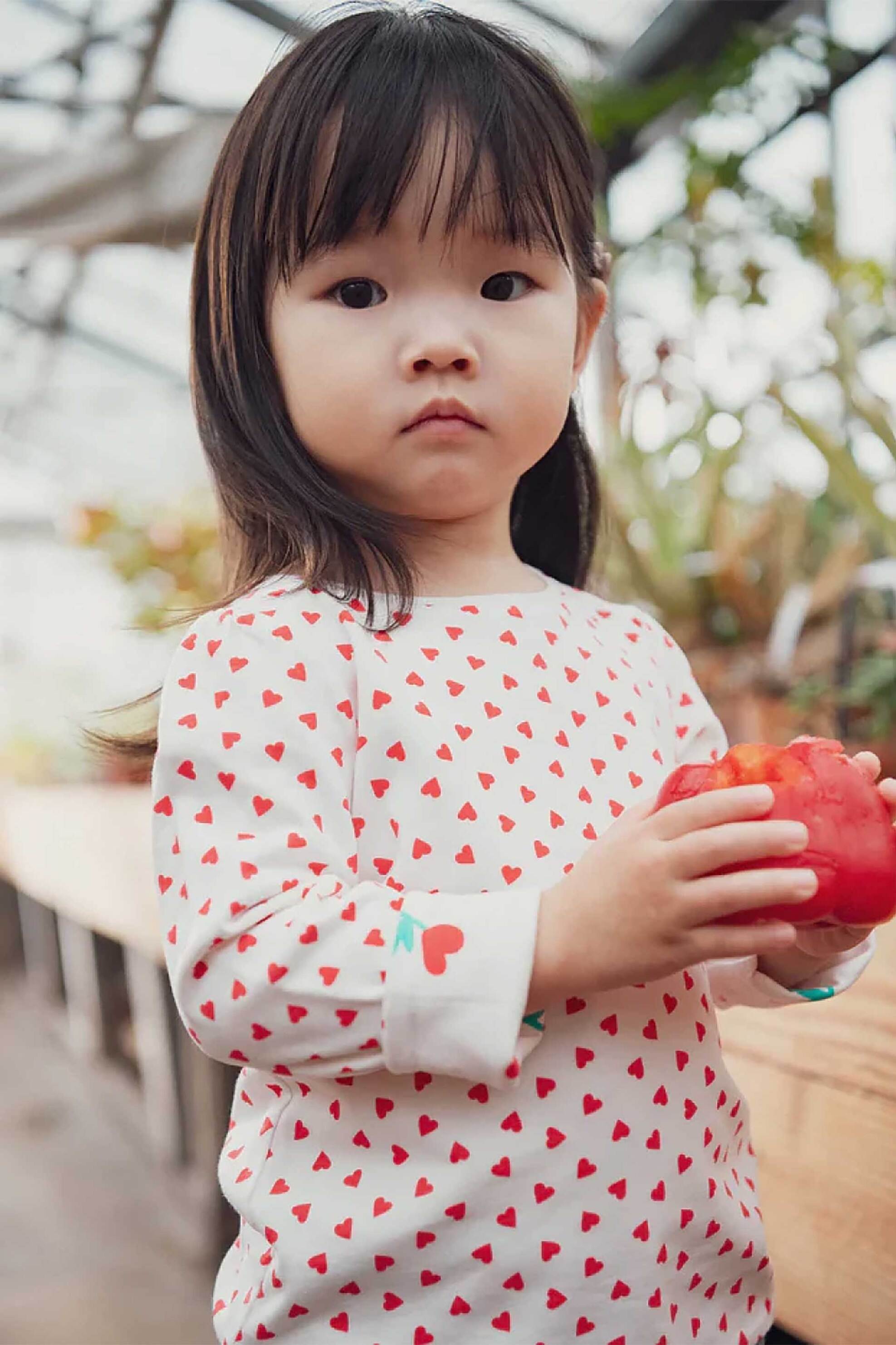 DPAM βρεφική μπλούζα για κορίτσια 2 σε 1 "Love Patterns" - 370666 Λευκό