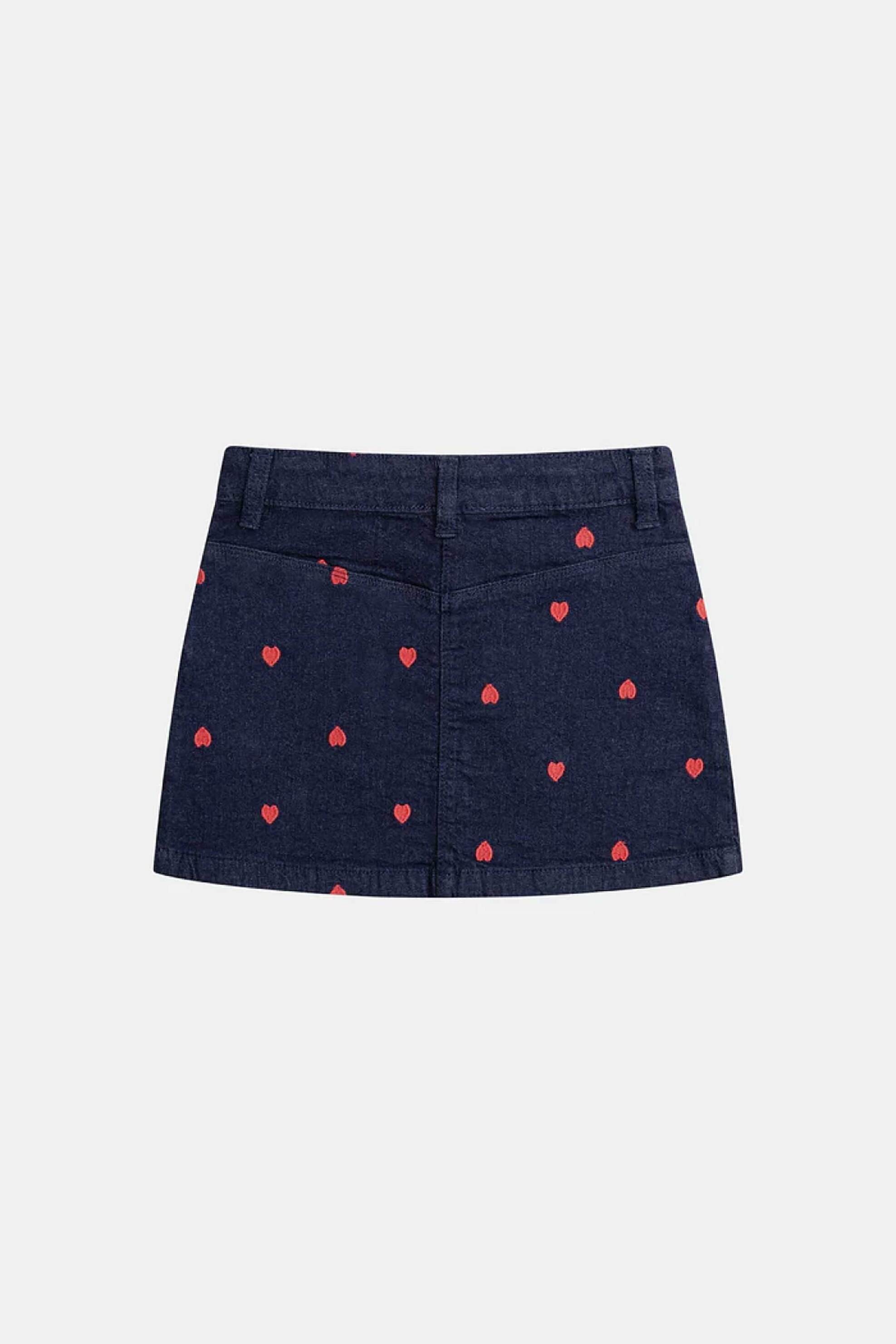 DPAM παιδική denim φούστα για κορίτσια "Dark Hearts" - 370520 Denim Blue Σκούρο φωτογραφία