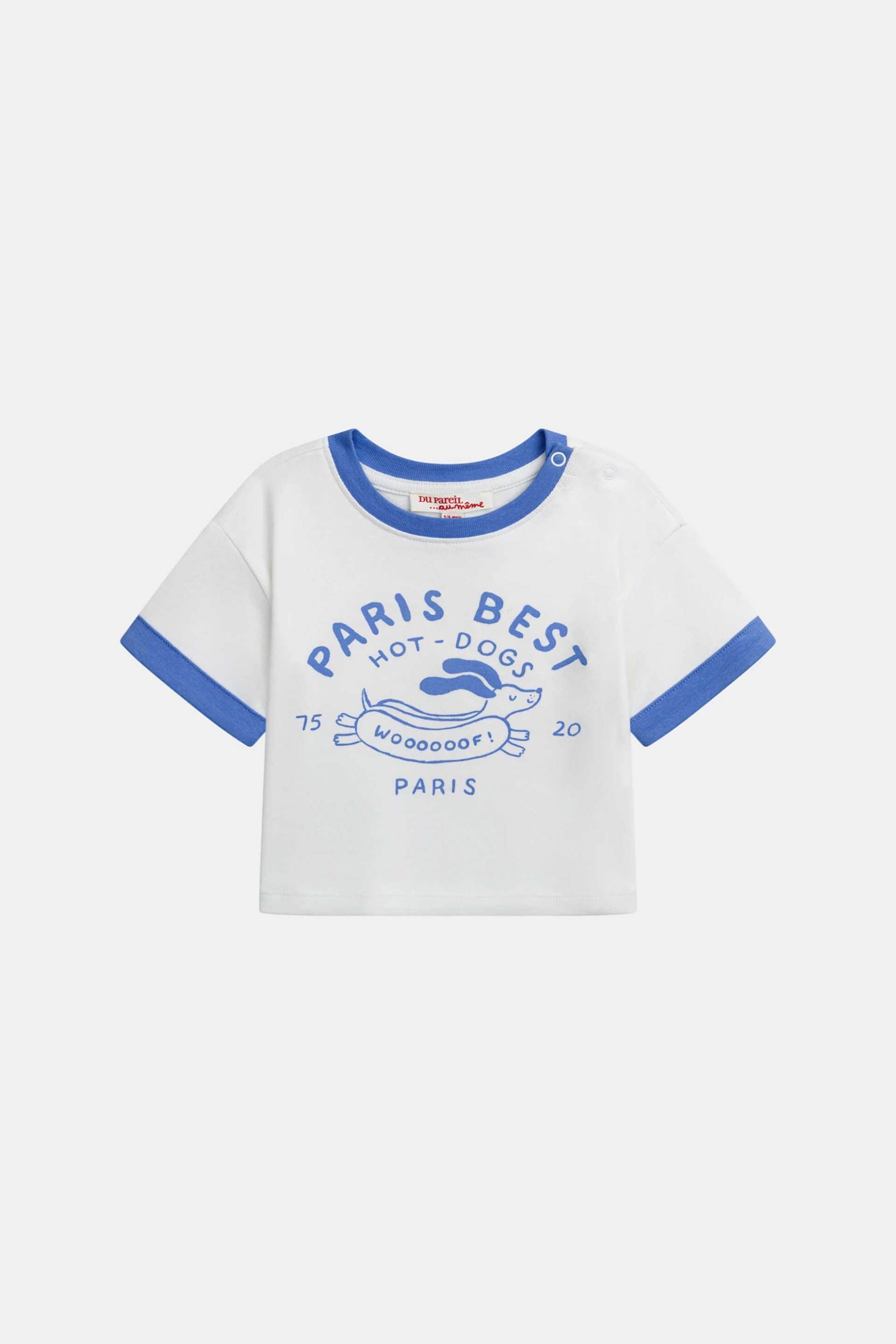 DPAM βρεφική μπλούζα για αγόρια "Paris Best" - 370713 Λευκό