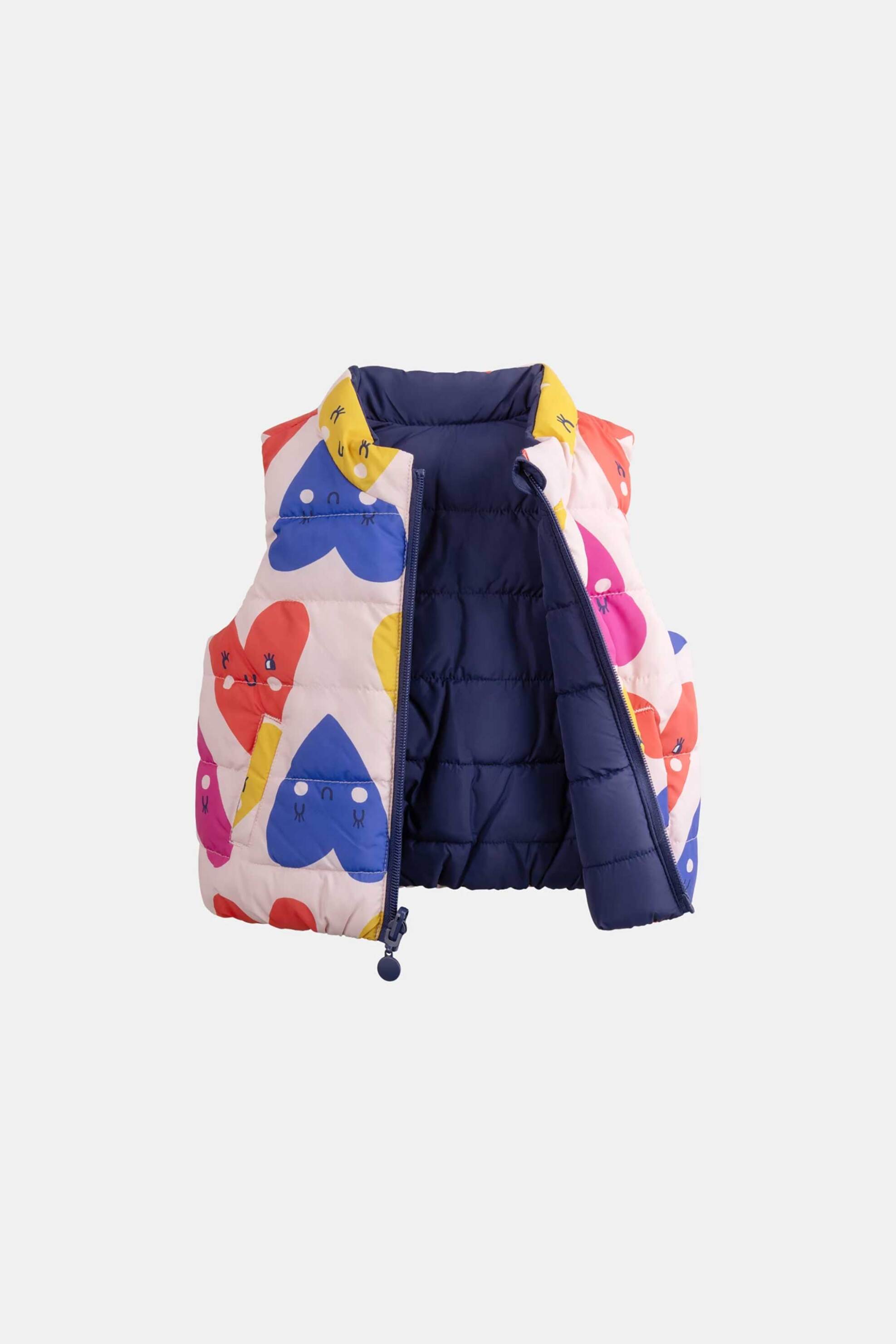 DPAM βρεφικό αμάνικο μπουφάν για κορίτσια 2 σε 1 "Chrome Hearts" - 370826 Ροζ