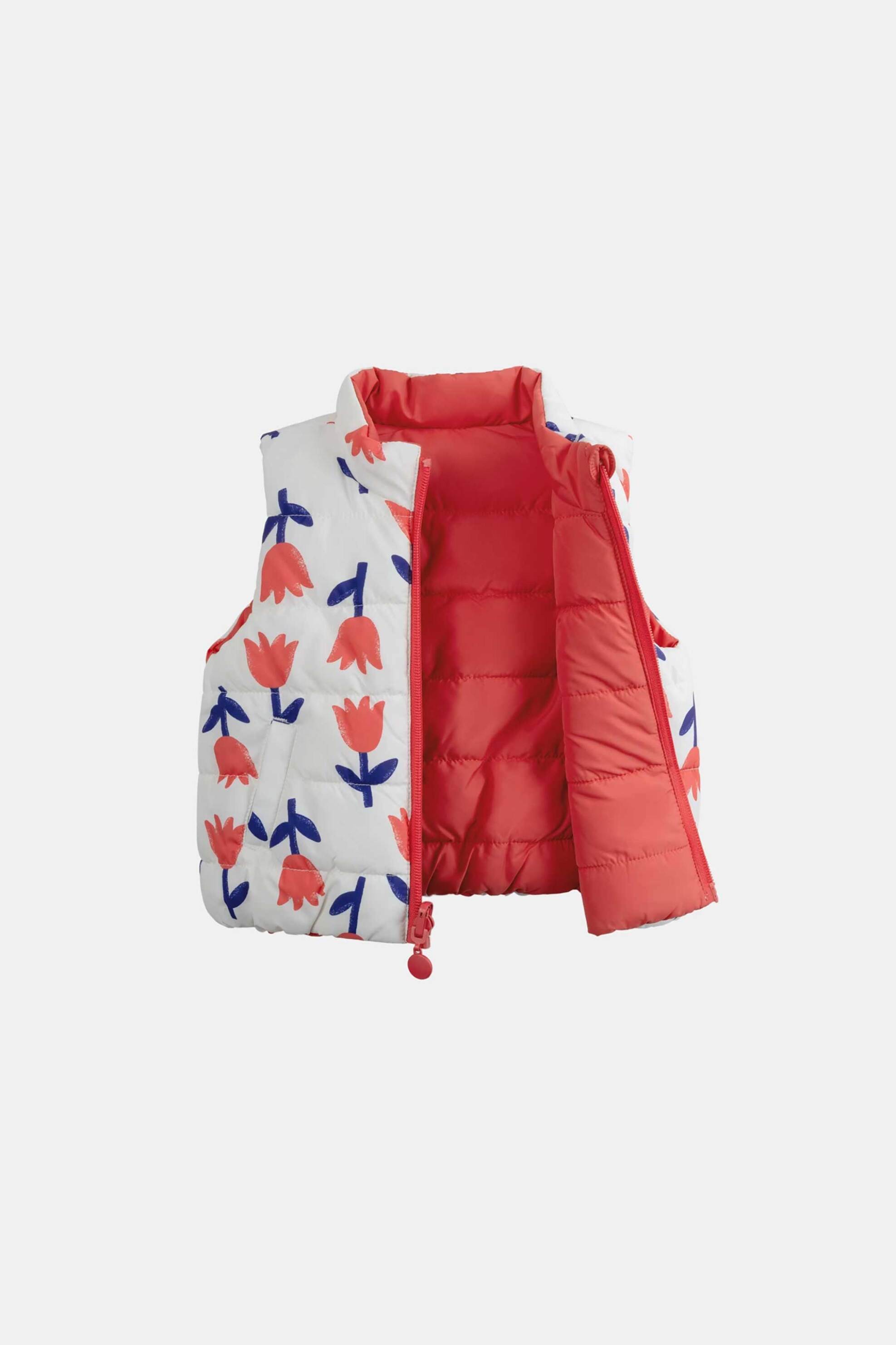 DPAM βρεφικό αμάνικο μπουφάν για κορίτσια 2 σε 1 "Tulip Season" - 370836 Λευκό