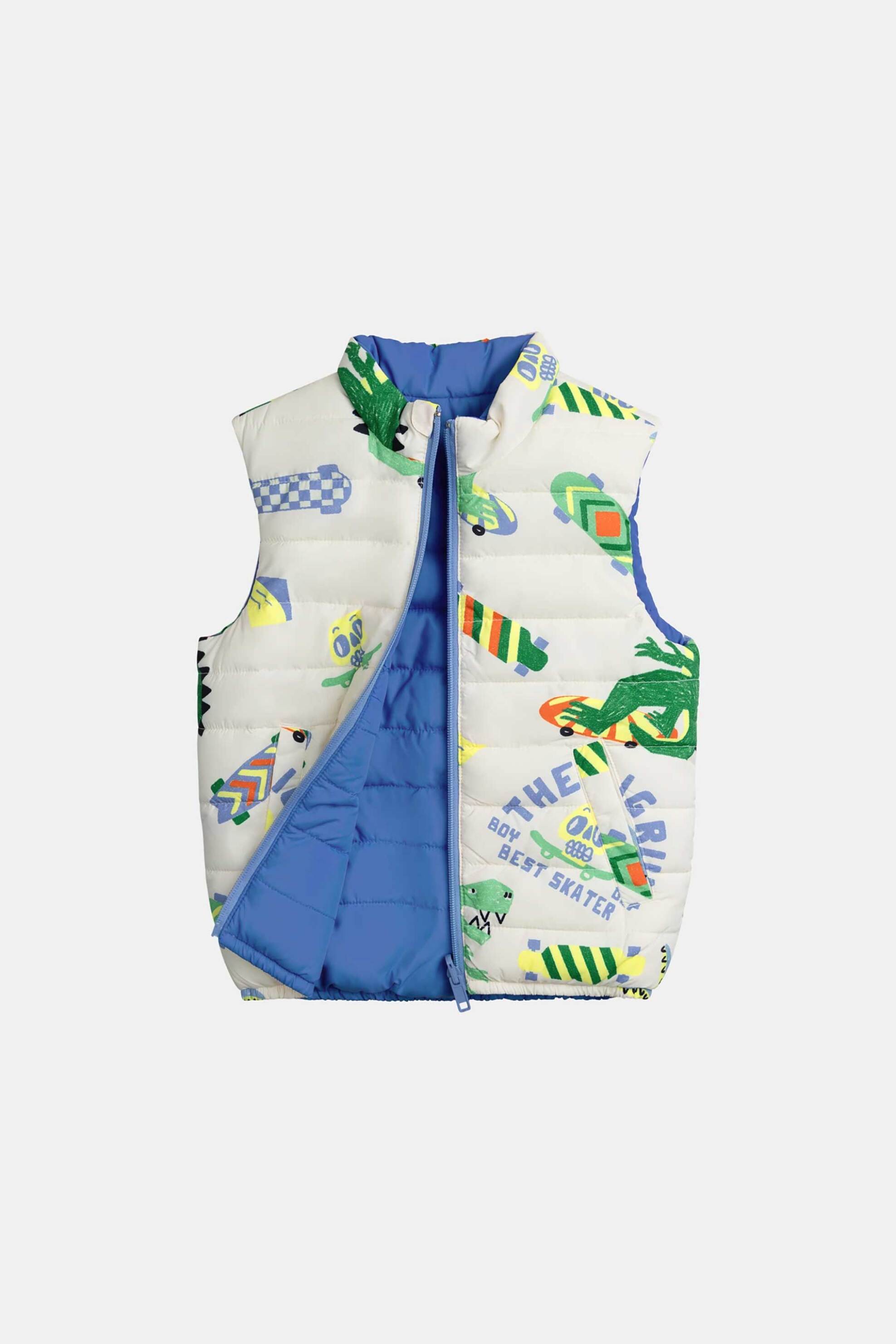 DPAM παιδικό αμάνικο μπουφάν για αγόρια 2 σε 1 "Big Run" - 370807 Εκρού