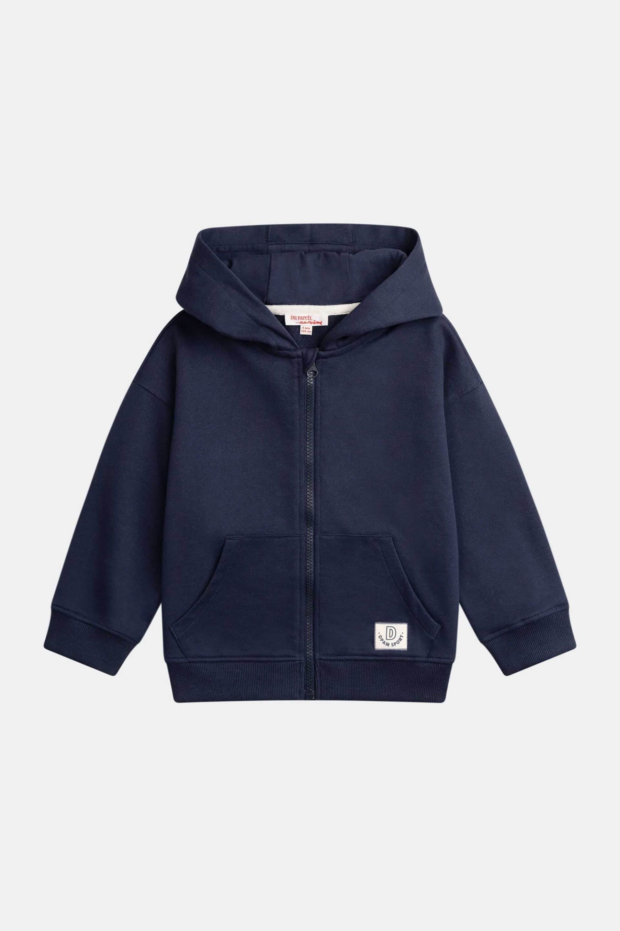 DPAM παιδική ζακέτα φούτερ για αγόρια "Basic Navy" - 370267 Μπλε Σκούρο