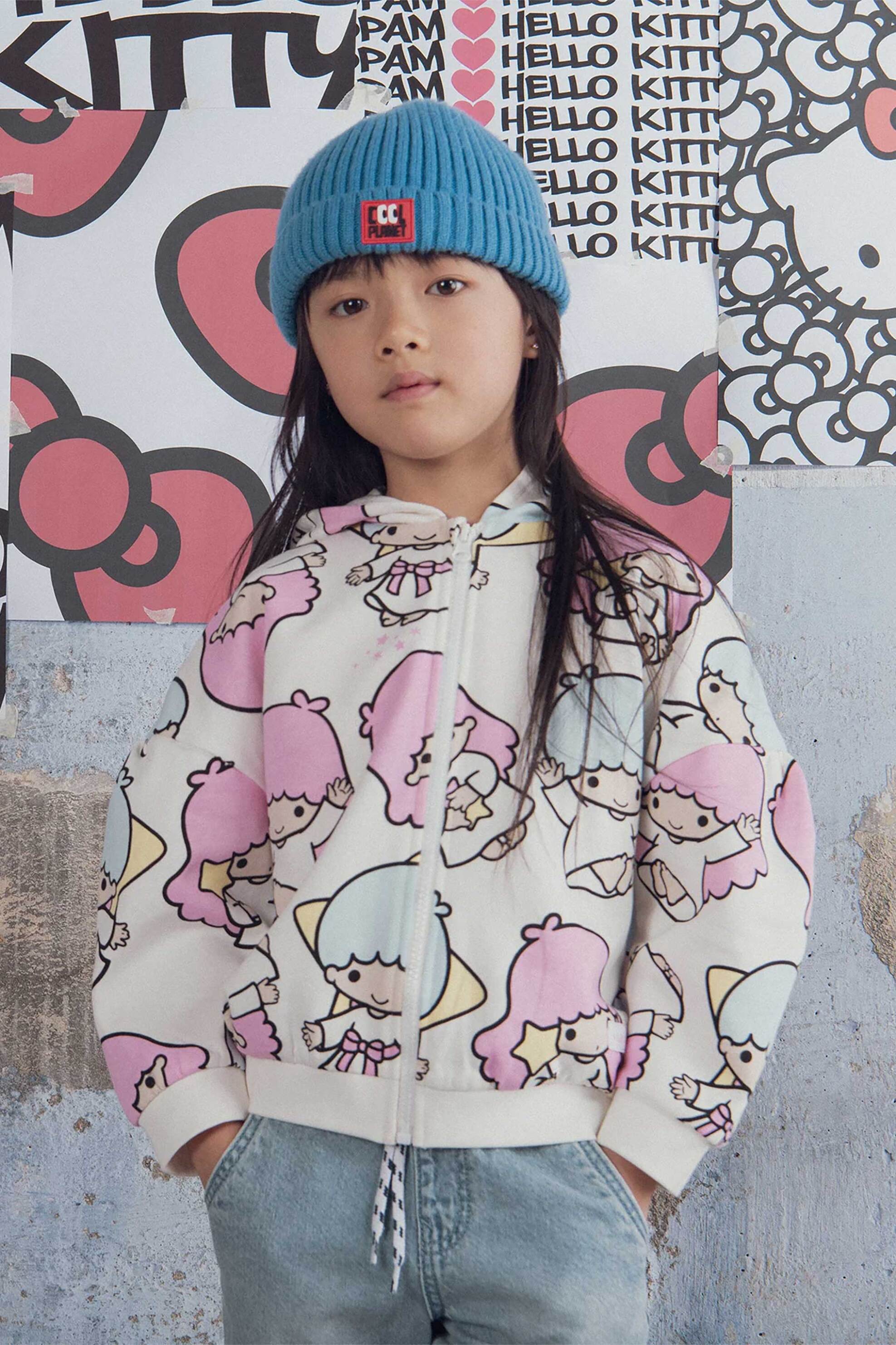 DPAM DPAM παιδική ζακέτα για κορίτσια "Little Twin Stars" - 373101 Λευκό