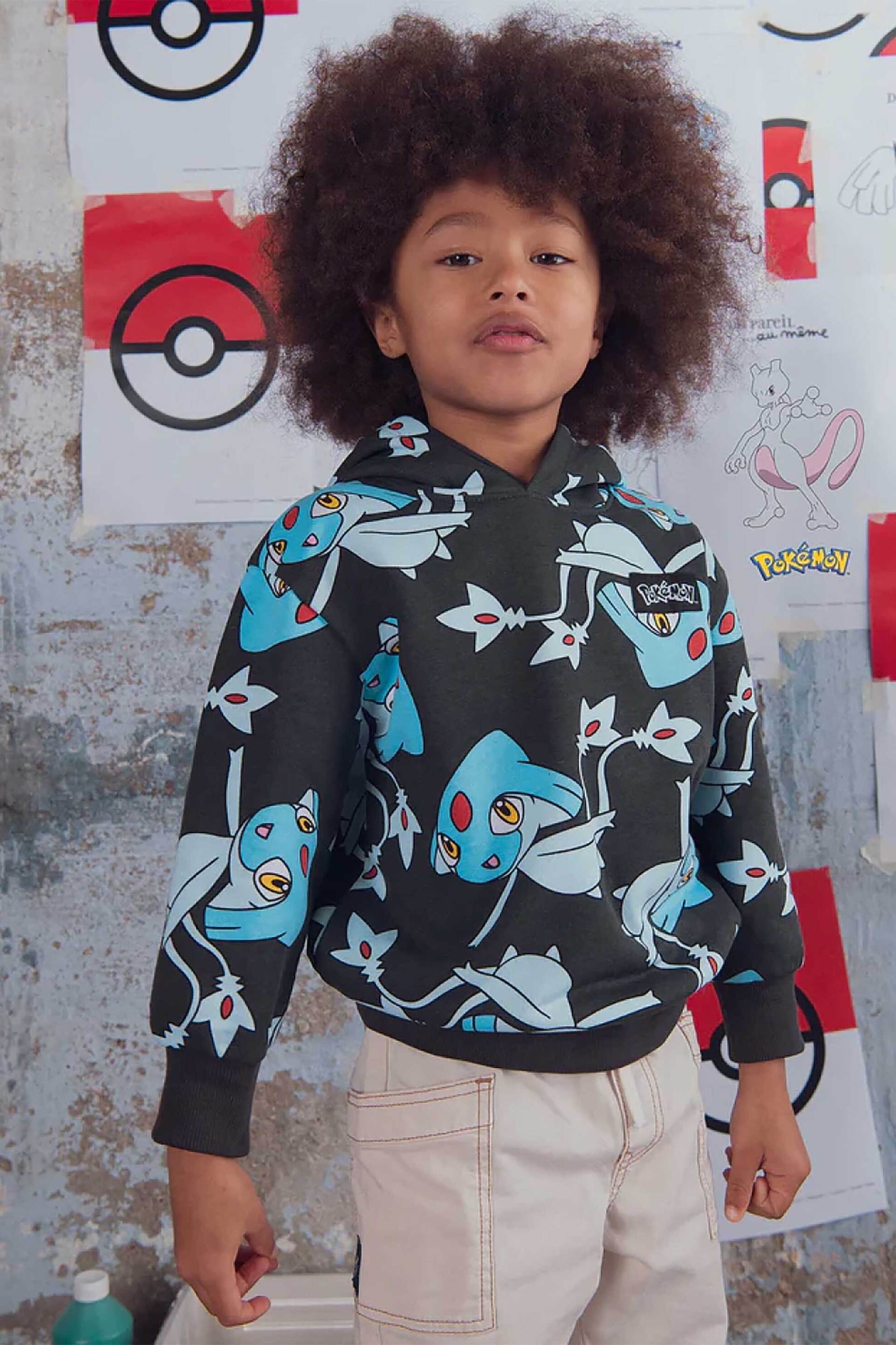 DPAM παιδικό φούτερ για αγόρια "Azelf" - 373116 Γκρι Σκούρο