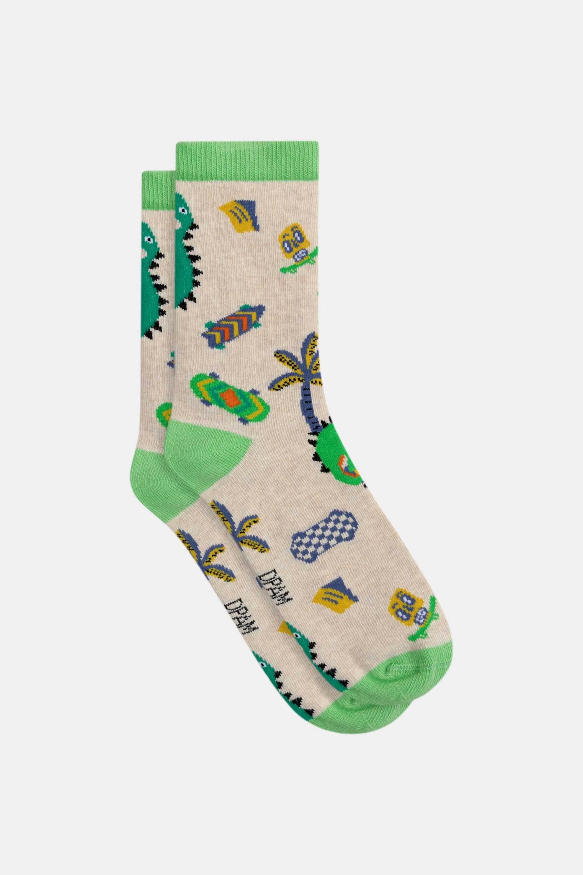 DPAM παιδικές κάλτσες για αγόρια "Beige Pattern" - 373212 Μπεζ