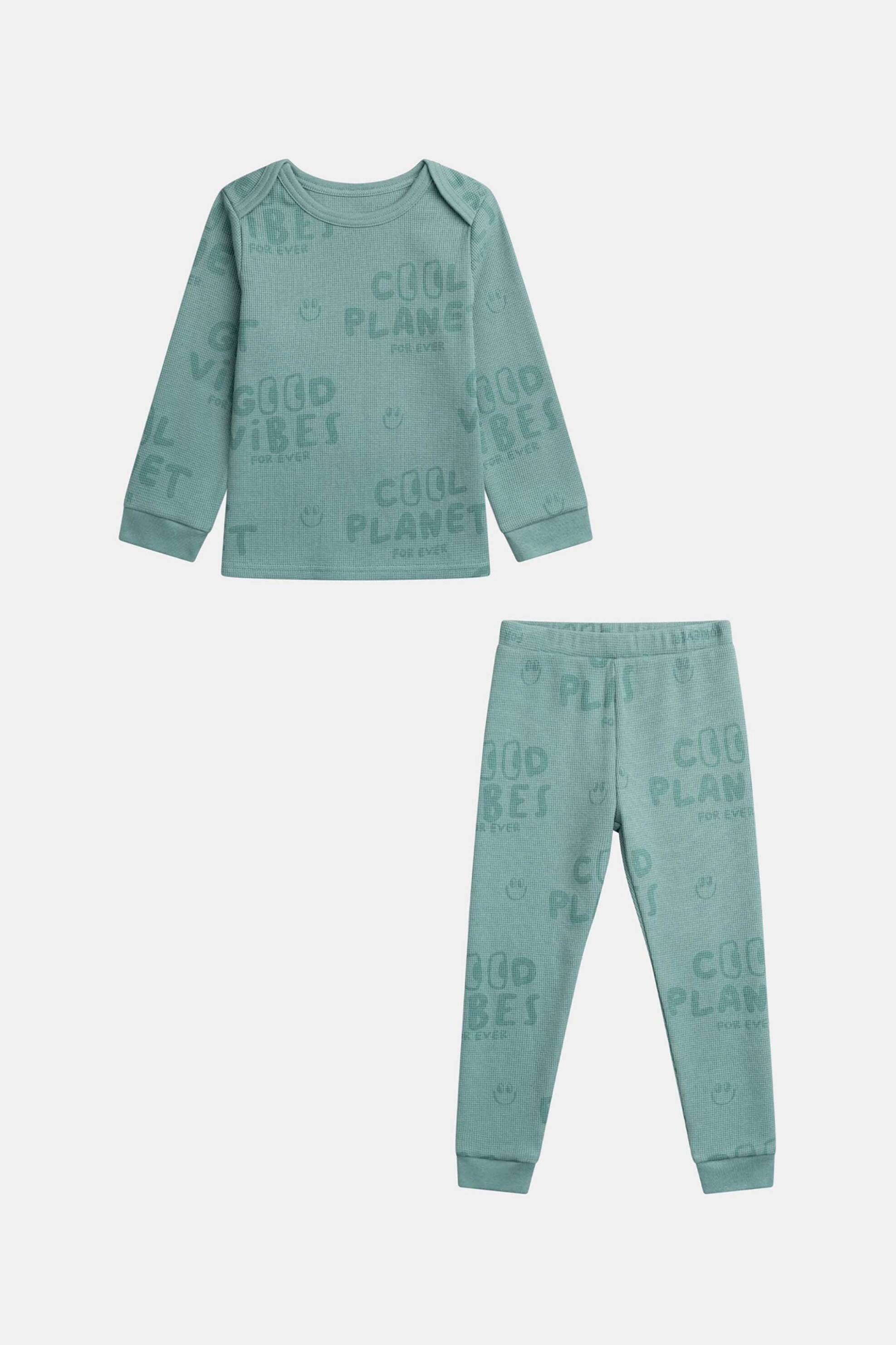 DPAM σετ παιδικές πιτζάμες για αγόρια "Cool Planet" - 373460 Πράσινο Μέντας