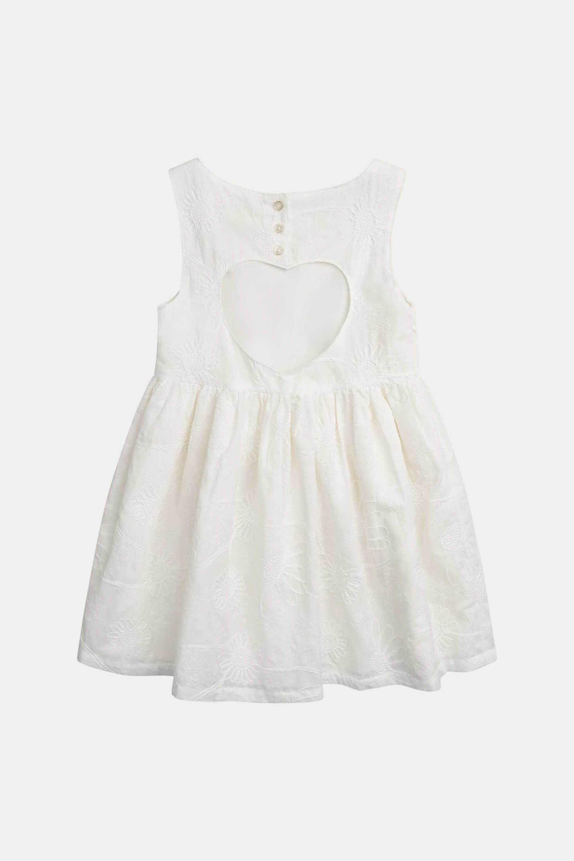 DPAM παιδικό αμάνικο φόρεμα για κορίτσια "White Sunflowers" - 373305 Λευκό φωτογραφία