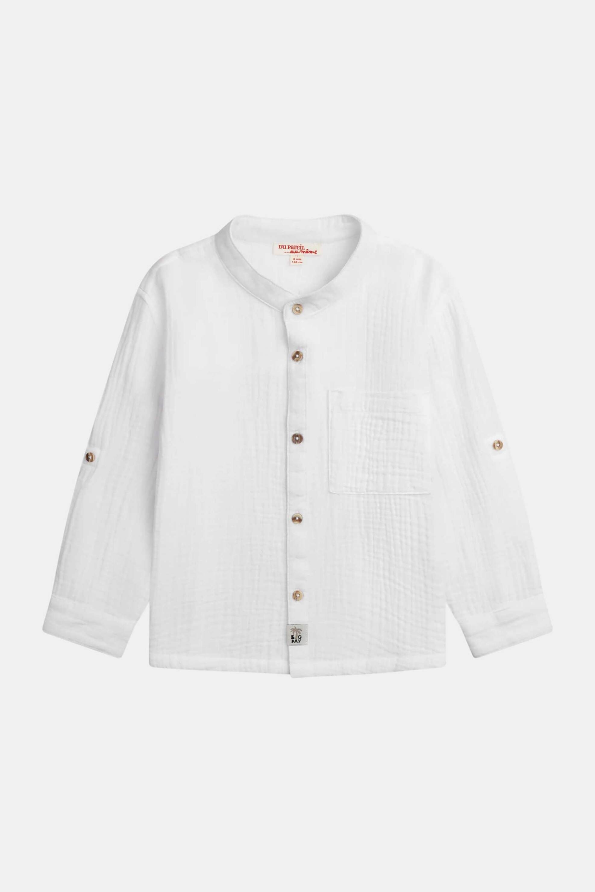 DPAM παιδικό πουκάμισο για αγόρια "White Breeze" - 373357 Λευκό