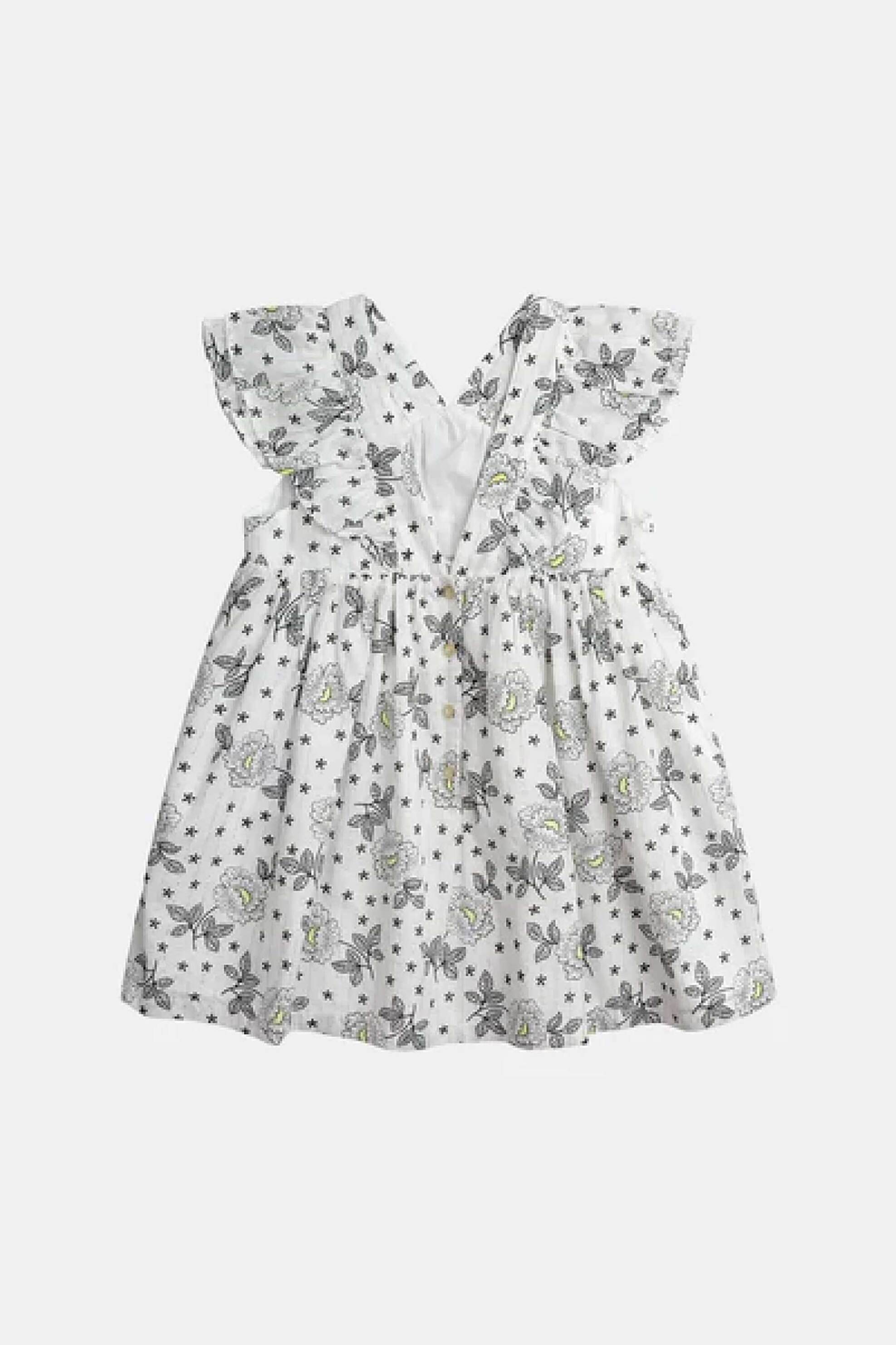 DPAM παιδικό φόρεμα για κορίτσια "Black Pattern" - 373276 Λευκό φωτογραφία