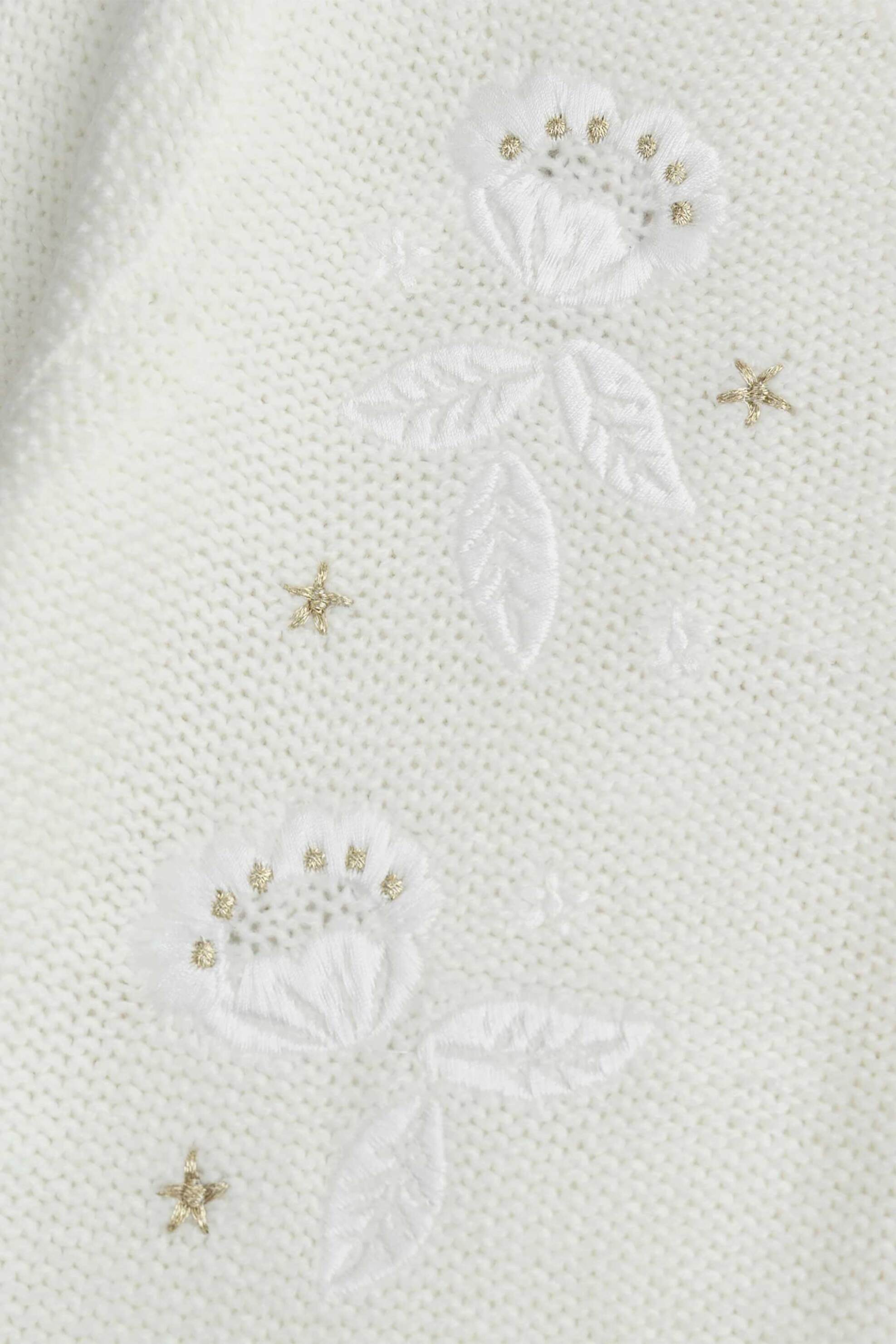 DPAM παιδική πλεκτή ζακέτα για κορίτσια "White Elegance" - 373254 Λευκό φωτογραφία