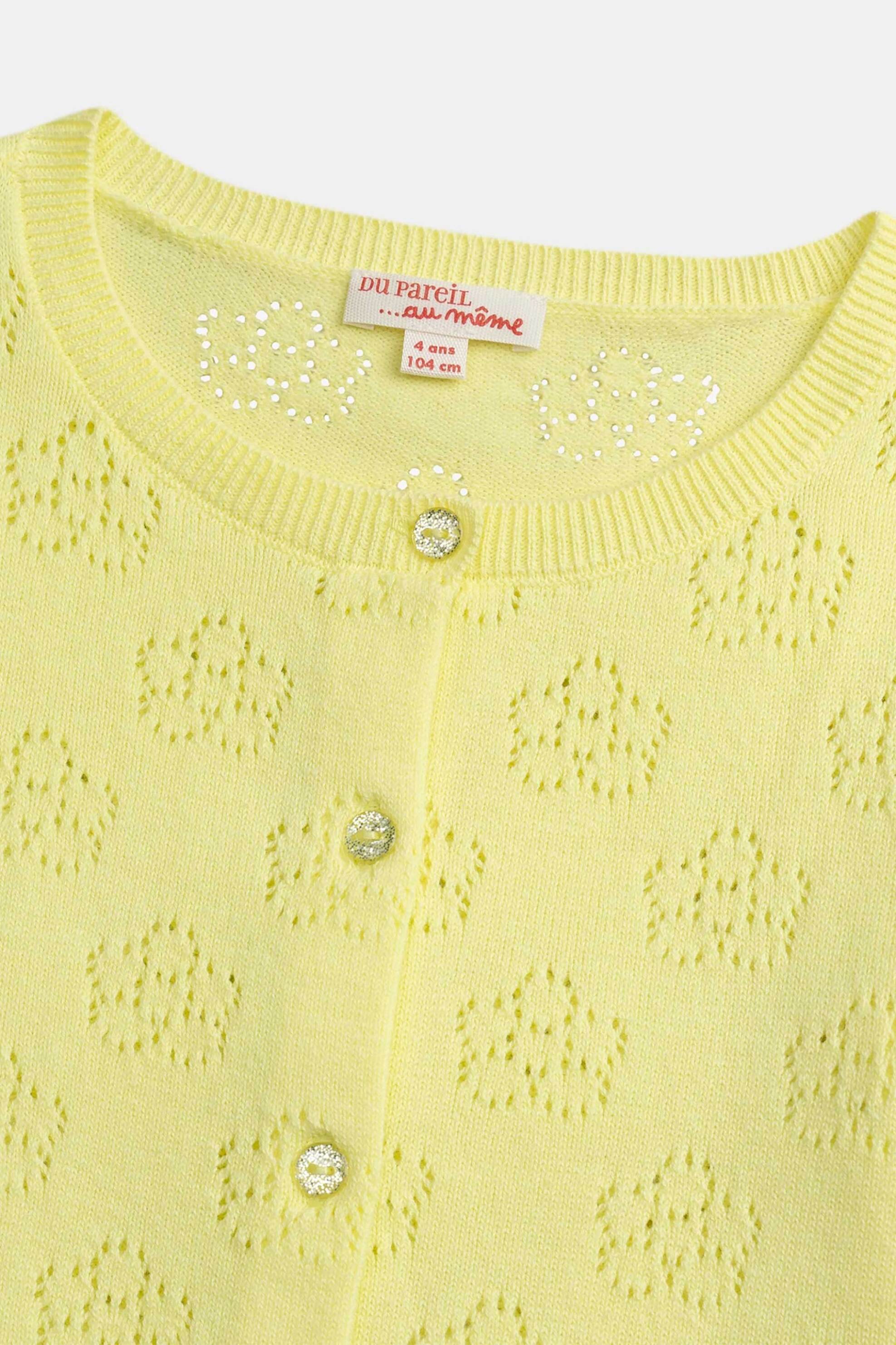 DPAM παιδική πλεκτή ζακέτα για κορίτσια "Yellow Days" - 373291 Κίτρινο φωτογραφία